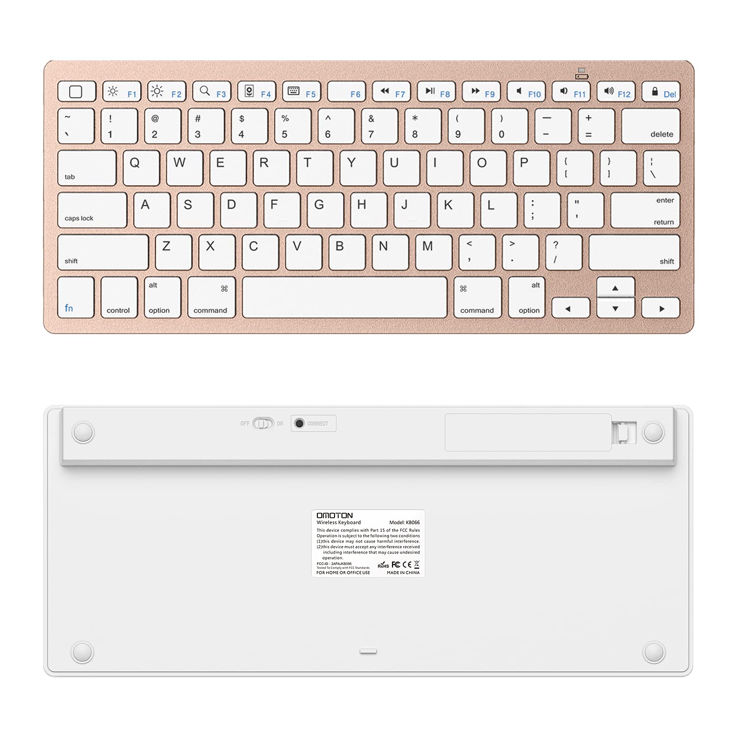 OMOTON Wireless Bluetooth Keyboard for iPad 10th Gen & iPad Pro/Air/Mini - Ultra Slim Portable Keyboard Compatible with iPad 10.2 (7th/8th/9th Gen), iPad Pro 11/12.9/13 inch, iPad Air 4th/5th Gen - Perfect for Home Office, Travel & Remote Work (Gold)