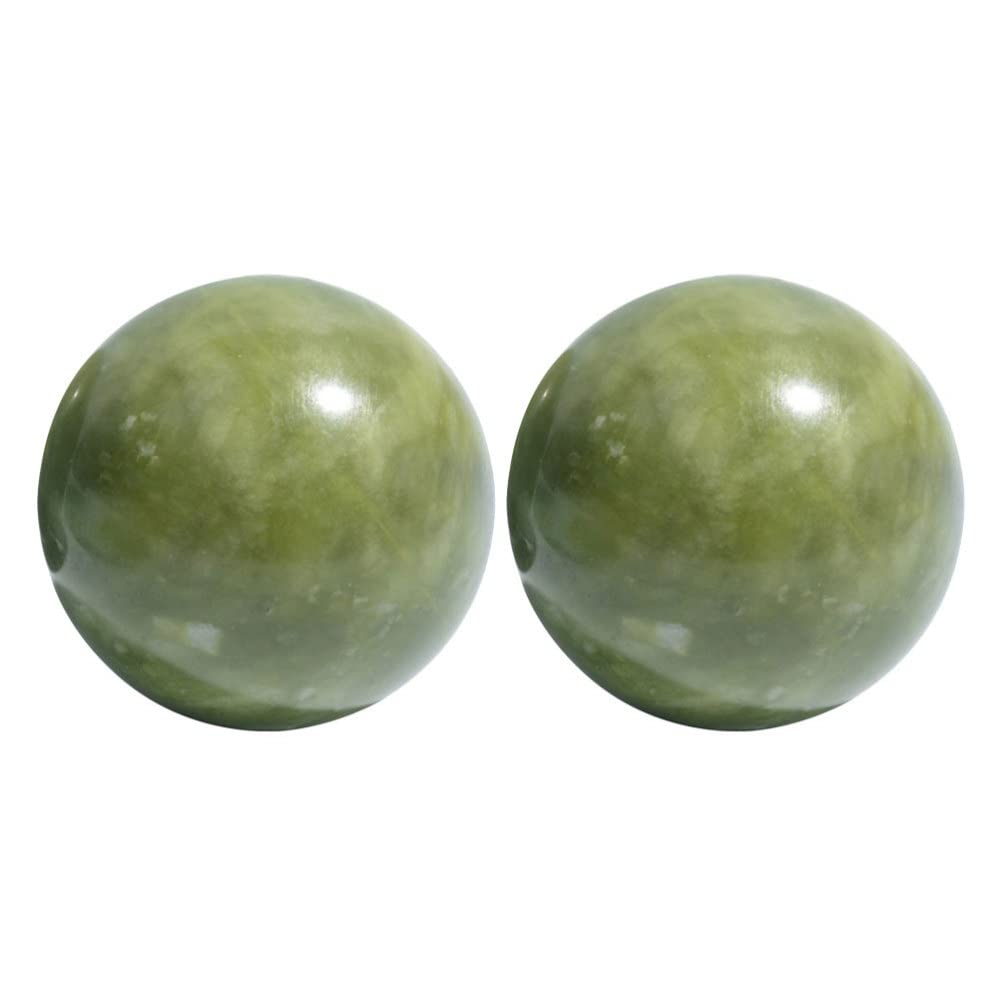 Premium 2-Piece Chinese Baoding Balls - Jade Health Exercise & Massage Hand Balls for Stress Relief, Finger Strength, and Meditation - Perfect for Home, Office, Travel & Outdoor Use