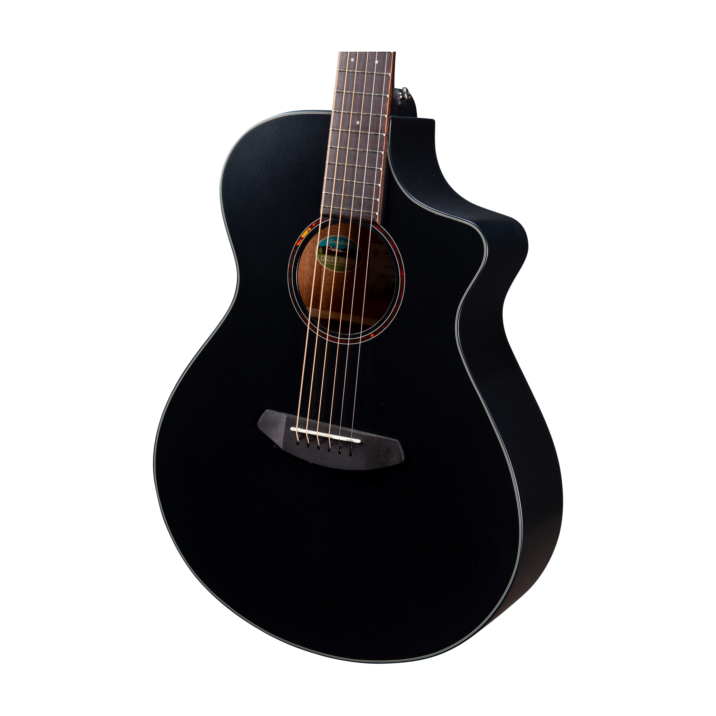 Breedlove Eco Discovery S Concert CE Acoustic Electric Guitar - Black | Sustainable Wood Construction for Stage & Studio Performance