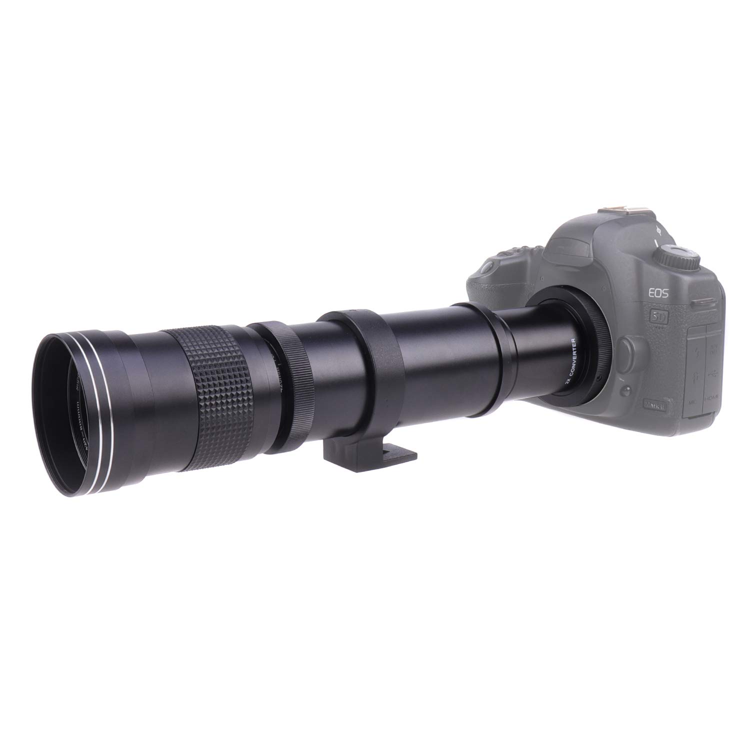 Fotga 420-800mm f/8.3-16 Super Telephoto Zoom Lens with 2X Teleconverter & T-Mount Adapter for Nikon DSLR Cameras (D7500, D7200, D850, D810, D780, D750, D500, D5600, D5300, D3500, D3400, D90) - Perfect for Wildlife, Sports & Long-Distance Photography