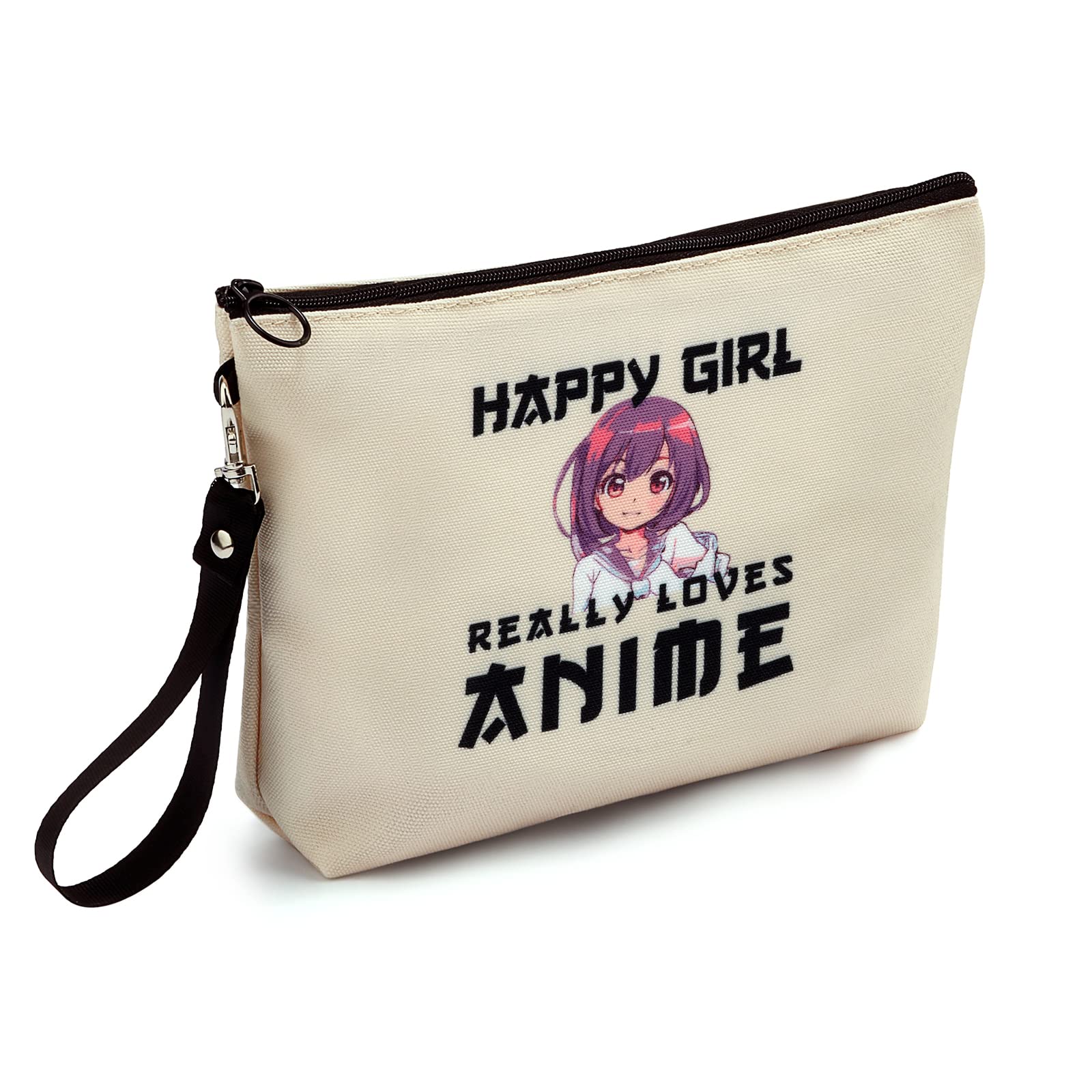 Anime Themed Waterproof Canvas Makeup Bag for Women & Girls - Perfect Gift for Cosplay, Travel, and Daily Use (Anime1)