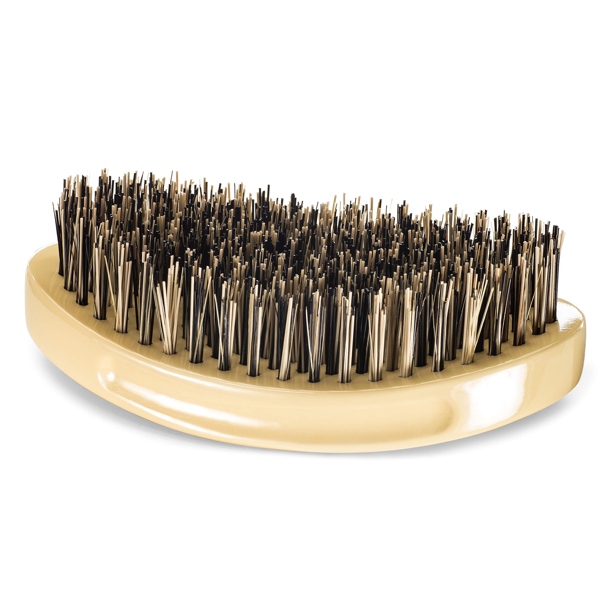 Brush King Torino Pro Wave Brush #1510 - Curved Hard Palm Military 360 Waves Brush for Men - Perfect for Wave Training, Hairstyling & Grooming