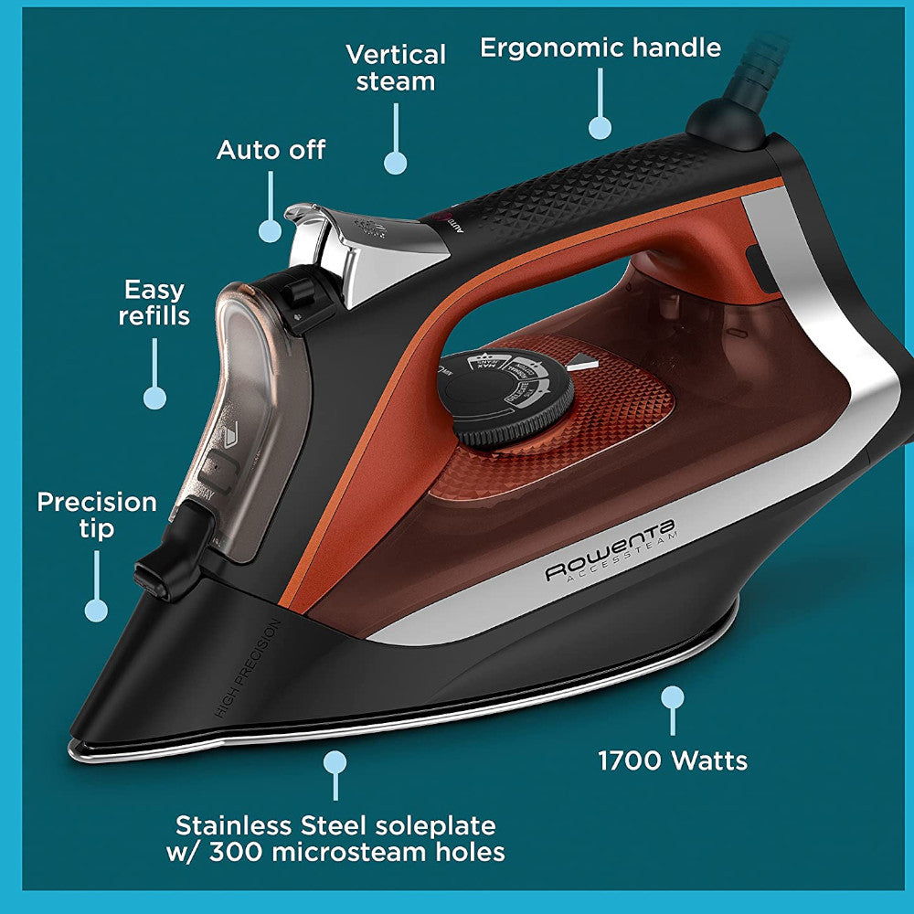 ROWENTA DW2363U1 Access Steam Iron - Blemished Packaging with Full Warranty | Perfect for Home & Travel Ironing Needs