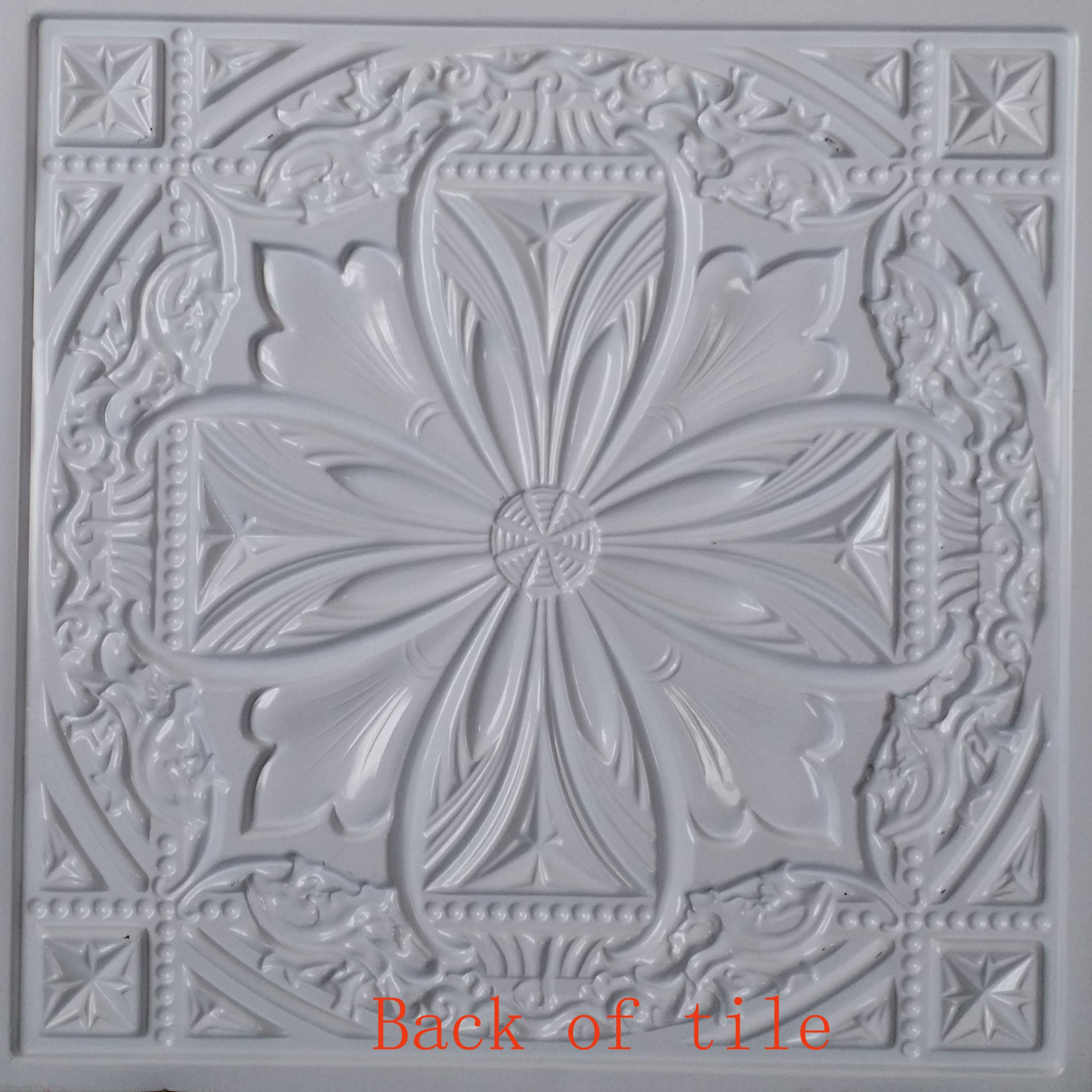 PVC Ceiling Tiles - Painted Washed Brown Decorative Ceiling Panels (10pcs/Lot) for Home, Office & Commercial Interior Design