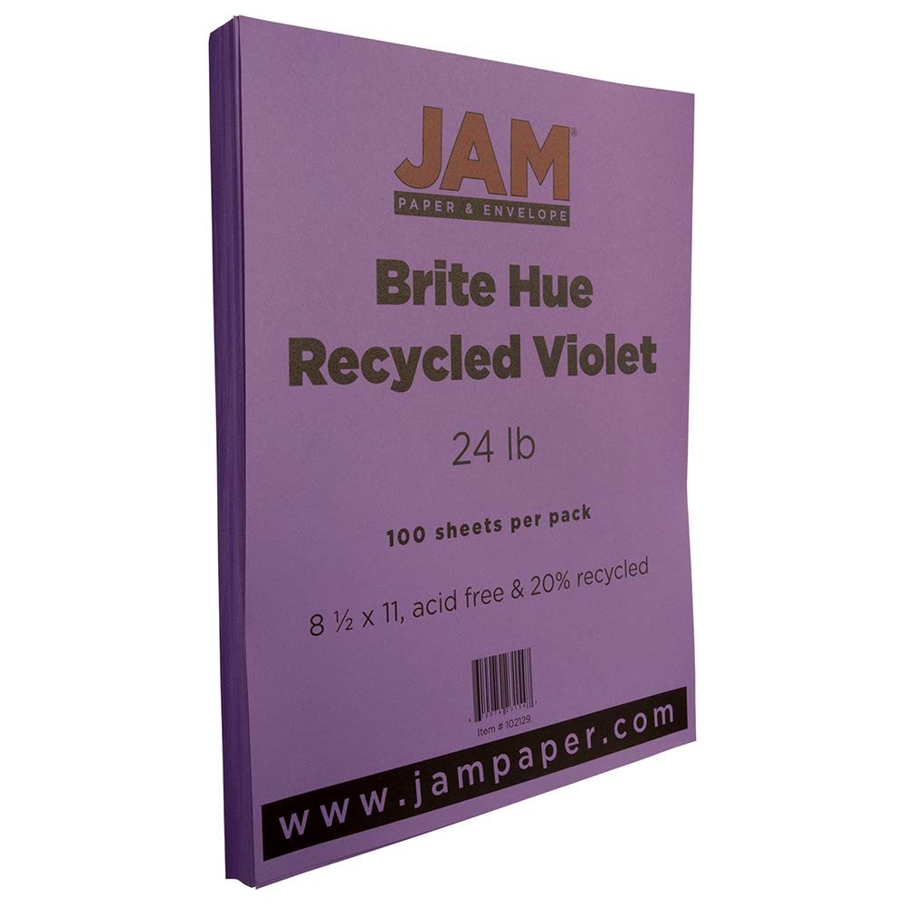Violet Recycled 24lb (90 gsm) Colored Paper 8.5