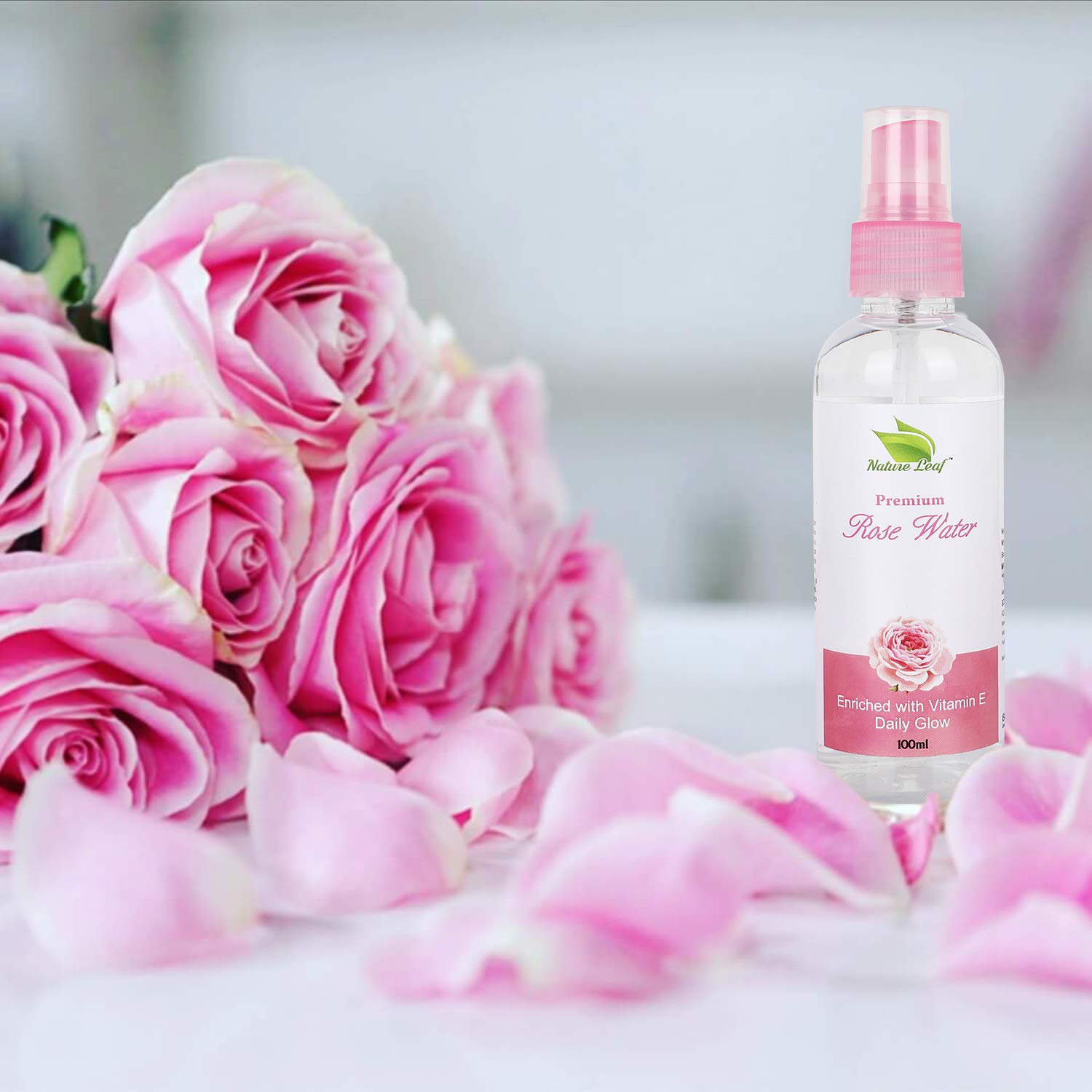Premium Rose Water (100ml) & D-Tan Scrub with Clove Oil & Kojic Acid (200g) - 2 Piece Skincare Set for Brightening & Exfoliation - Perfect for Daily Face Care & Dark Spot Removal