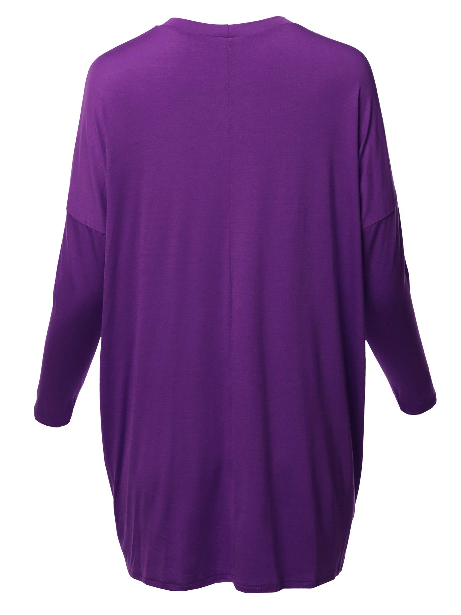 Emma Women's Casual Loose Fit Dolman Sleeve Tunic Dress Top - Comfortable Flowy Blouse for Everyday Wear, Office, and Weekend Outings