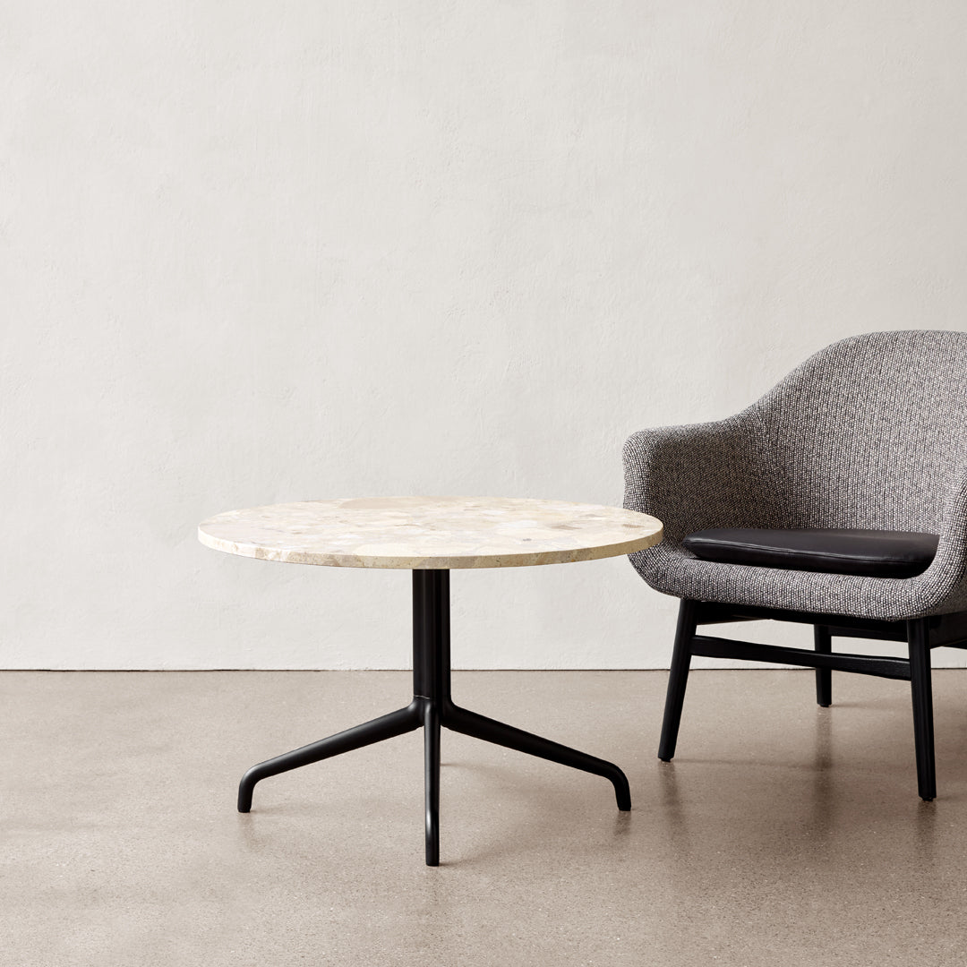 Harbour Column Lounge Table - Round Star Base Design for Living Room, Patio, or Outdoor Dining Area