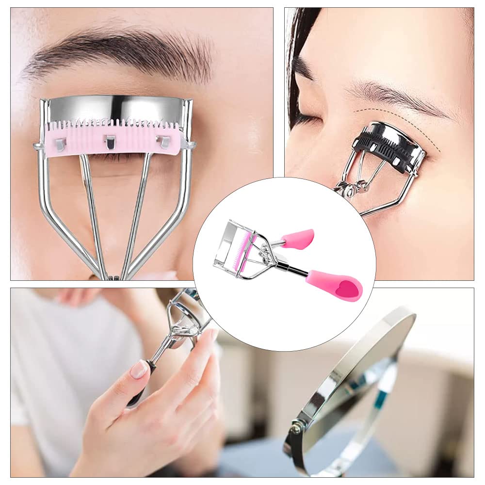 2 Pcs Eyelash Clips with Built-in Comb - Professional Eyelash Curlers for Home, Salon & Makeup Artists | Perfect for Lash Extensions, False Lashes & Daily Makeup Routine (Random Color)