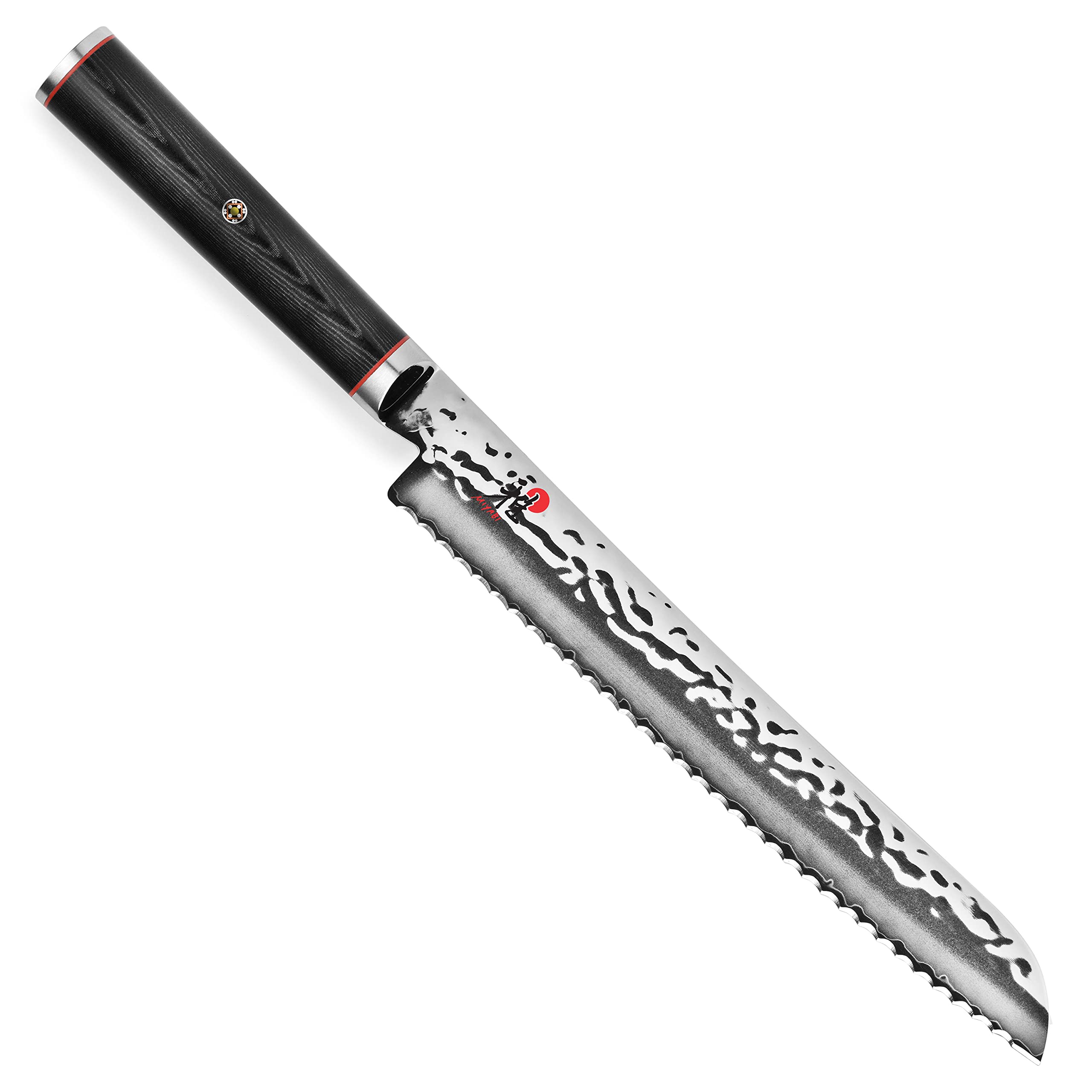 Miyabi Mizu SG2 9-inch Bread Knife - Premium Japanese Stainless Steel Slicing Knife for Artisan Bread, Pastries & Cake - Perfect for Home Bakers & Professional Chefs