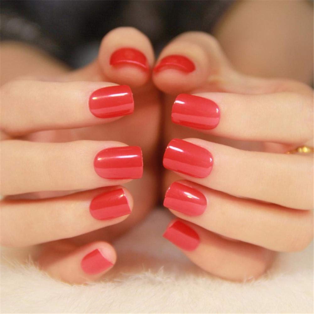 HUJL False Nails - Oval Fake Nails with Metallic Colors, Full Coverage Artificial Nails for Manicure | Press-on Nail Art Designs for Parties, Weddings & Special Occasions