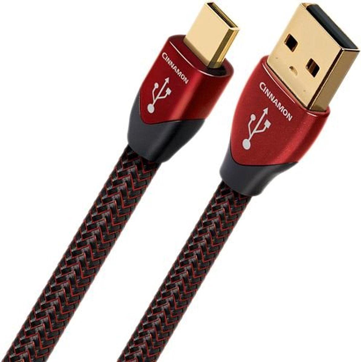 AudioQuest Cinnamon 1.5m Micro-USB Cable - High-Speed USB 2.0 A to Micro-B Male/Male Cable for Smartphones, Tablets & Digital Cameras - Premium Black Braided Cord (1.5m) - Perfect for Charging & Data Transfer