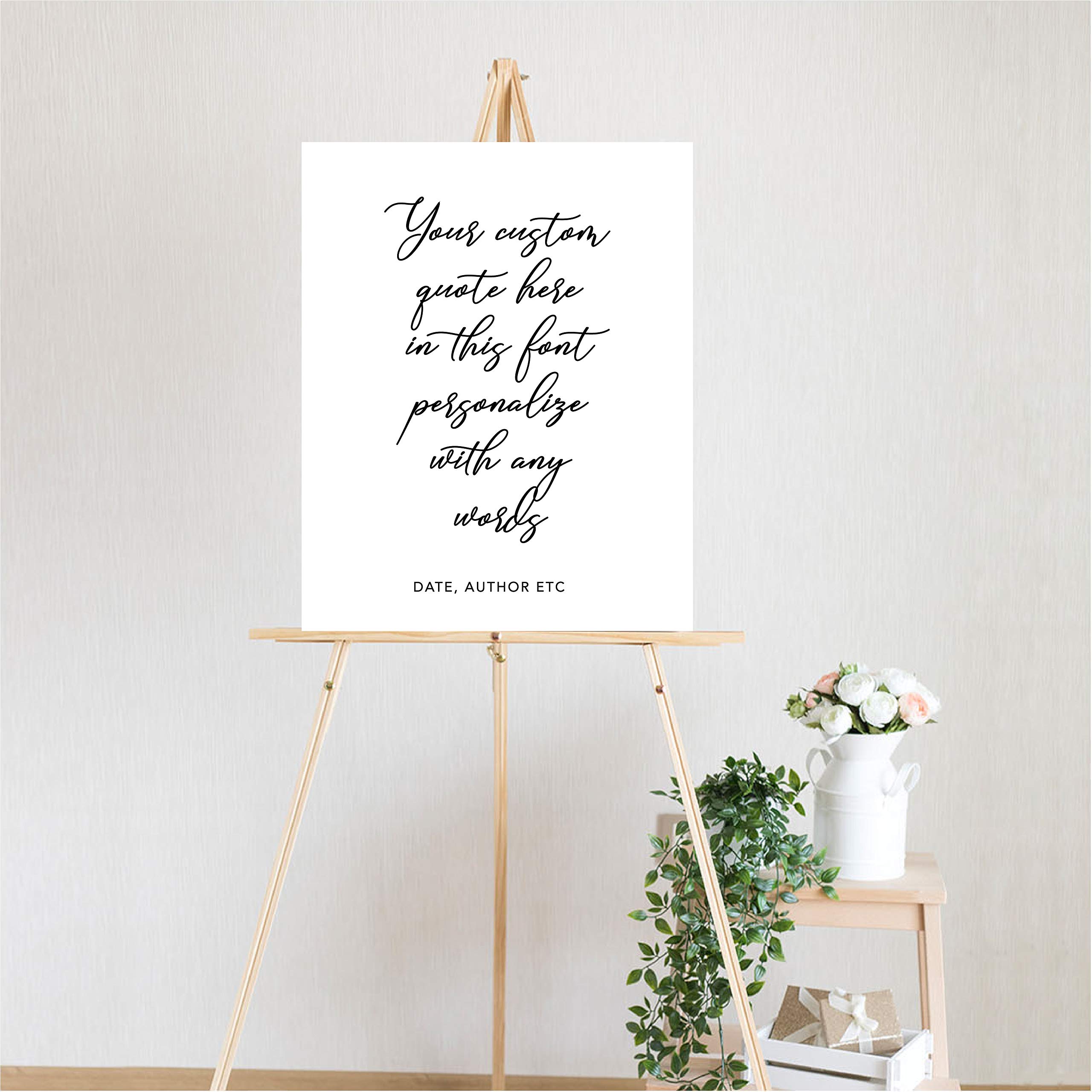 16x20 Inch Custom Personalized Canvas Wall Art - Fully Customizable Large Quote Signs for Weddings, Home & Office Decor - Perfect for Gifts, Living Room, Bedroom & Special Occasions
