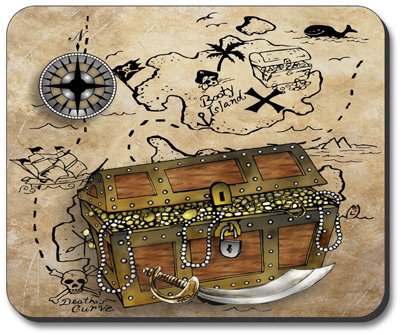 Art Plates Treasure Chest Mouse Pad - Premium Gaming & Office Desk Mat for Computers, Laptops - Perfect for Gamers, Graphic Designers & Home Office Use