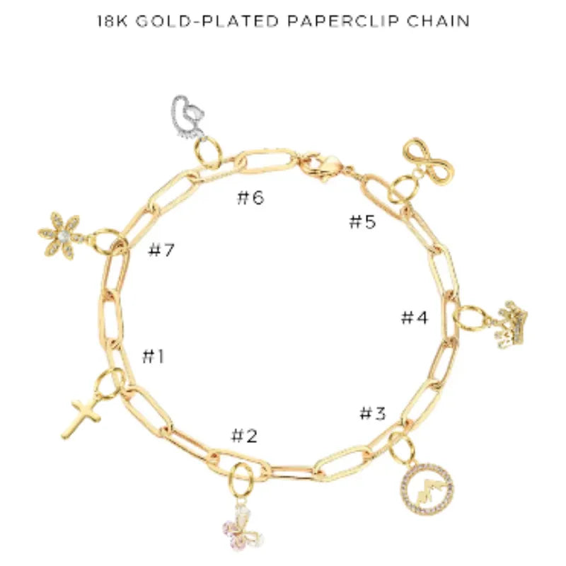 Charm Bracelet with Assorted Charms - Elegant Adjustable Jewelry for Women - Perfect for Gifts, Parties & Everyday Wear
