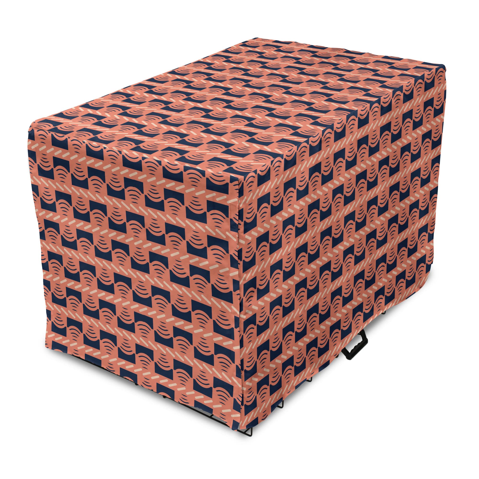 Lunarable Multicolor Dog Crate Cover - Soft & Durable Kennel Cover for Small to Large Dogs - Perfect for Home, Travel & Vet Visits