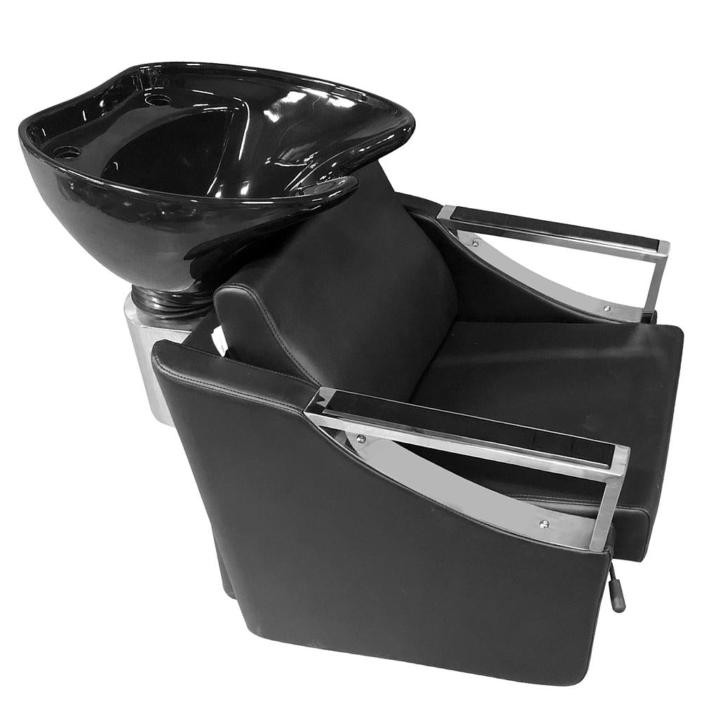 Premium Salon Shampoo Bowl with Backwash Unit - Adjustable Sink Chair & Hair Washing Station SU 121 for Professional Stylists & Home Use