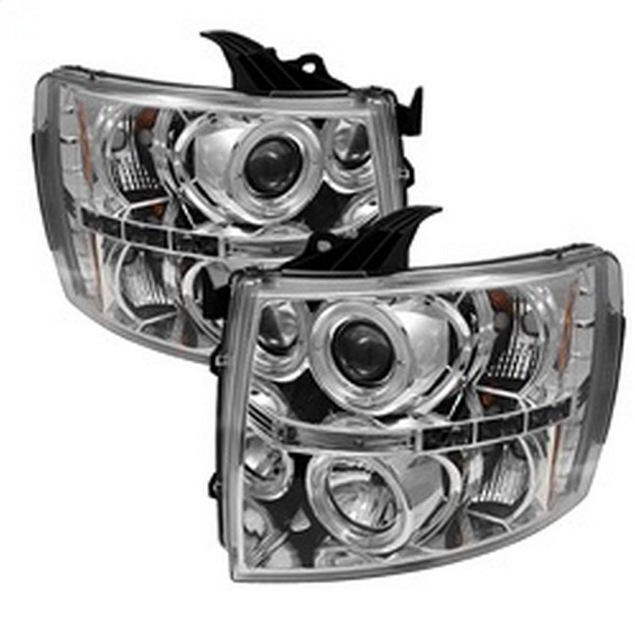 Spyder Auto 5009500 LED Halo Projector Headlights - Chrome/Clear - High Performance Lighting for Night Driving & Off-Road Vehicles