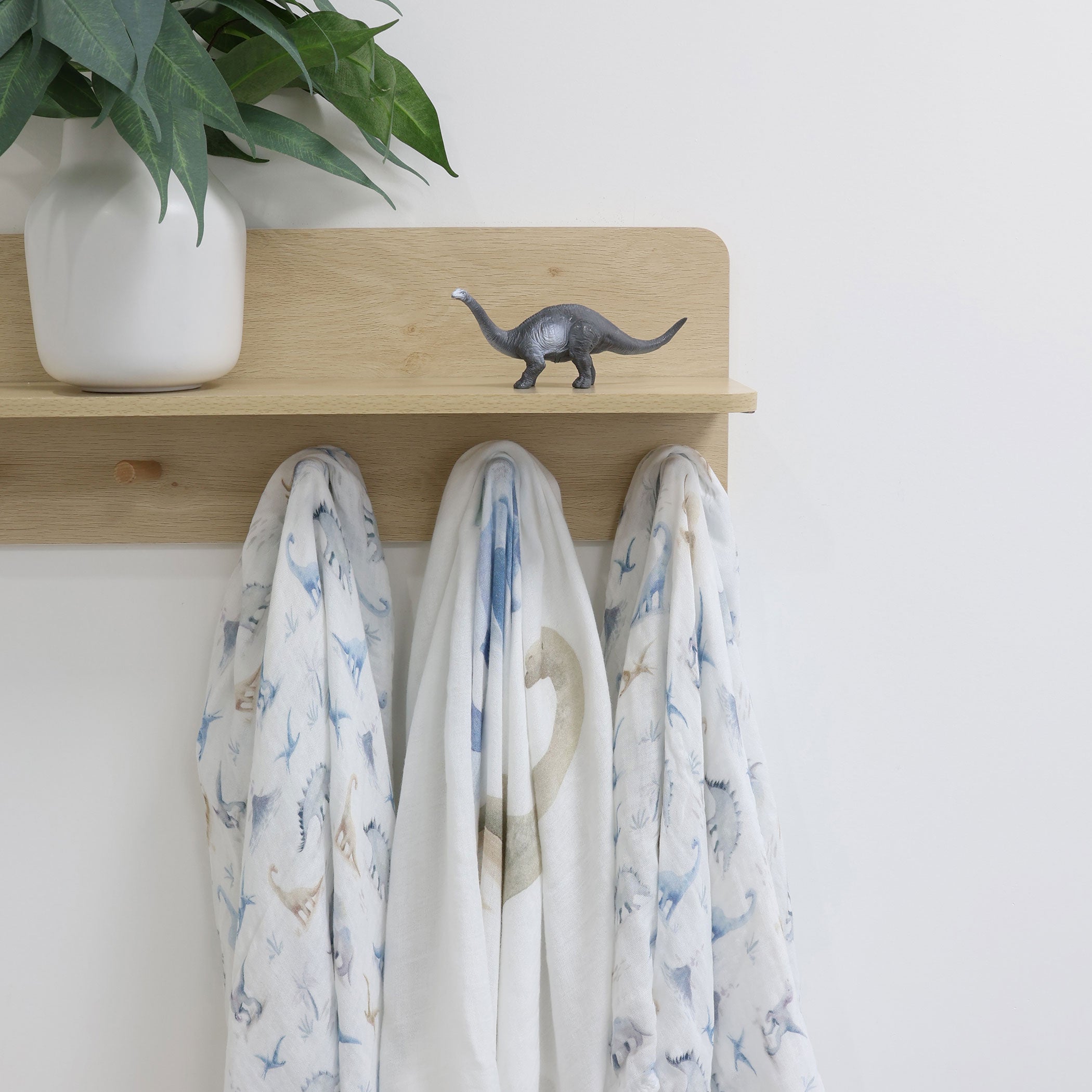 Jurassic Bamboo 3-Pack Muslin Baby Swaddle Blankets - Soft & Breathable for Newborns, Infants - Perfect for Swaddling, Nursing, Stroller & Car Seat Covers