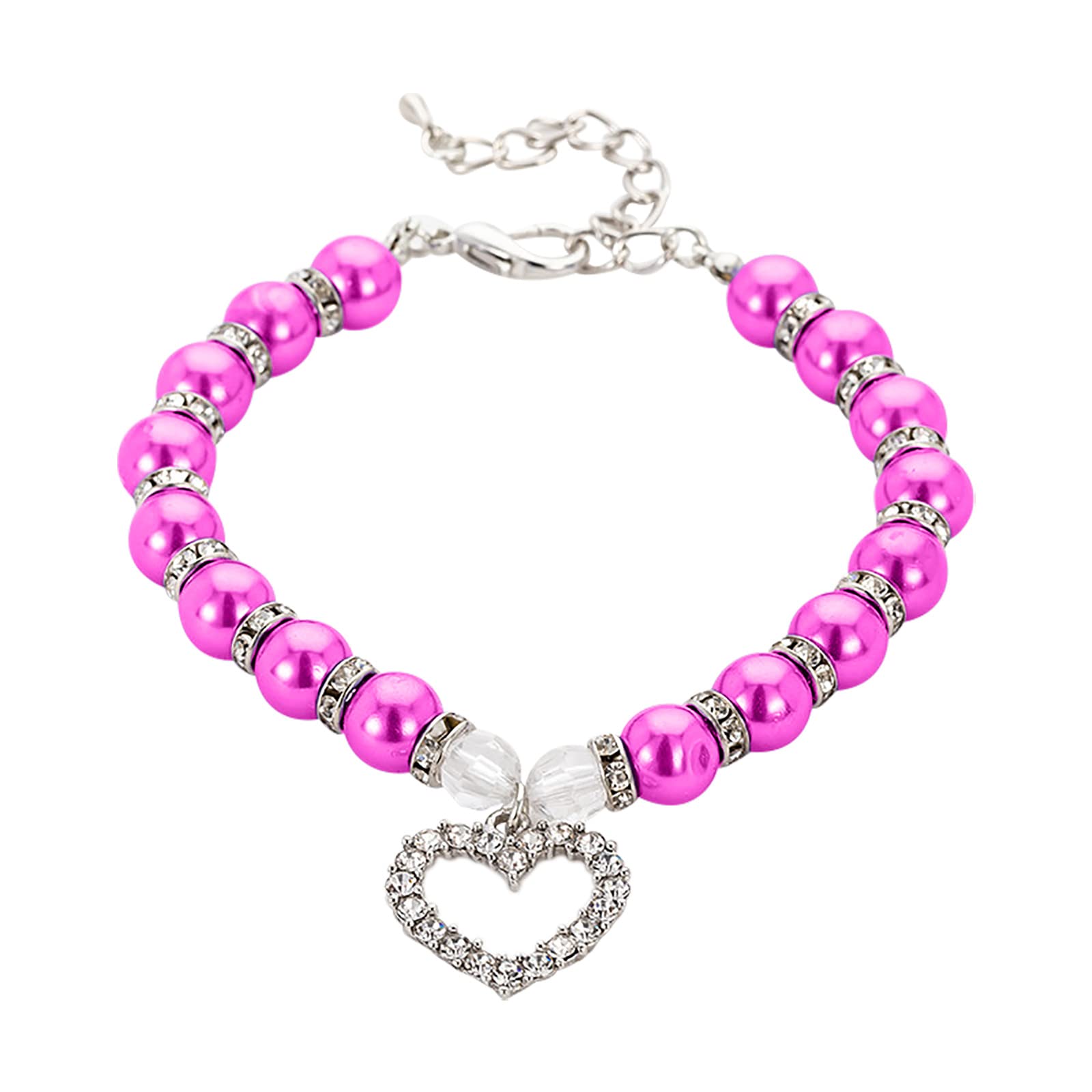 Diamond & Pearl Pet Collar - Adjustable Dog Collar with Sparkling Crystals for Large Breed Dogs | Luxury Cat Collar for Special Occasions & Daily Walks