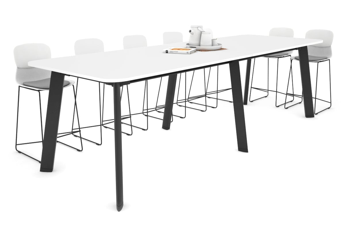 Switch Collaborative Large Counter High Table with Rounded Corners - 3200L x 1100W - Perfect for Office Meetings, Cafes & Co-Working Spaces