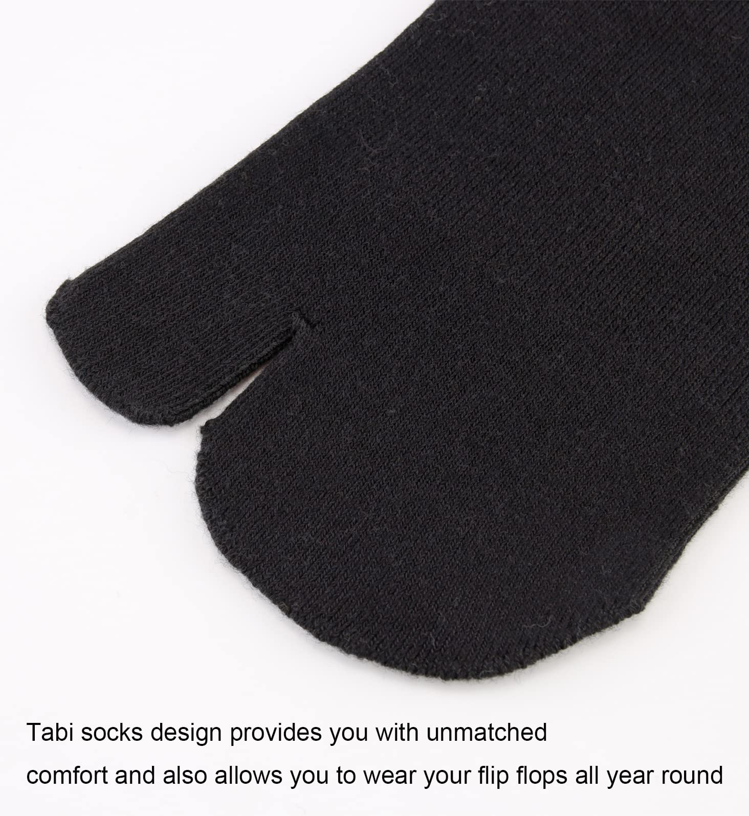 Split Toe Tabi Socks for Men & Women - Breathable Cotton Crew Socks (Pack of 4) - Perfect for Yoga, Martial Arts & Japanese Style Sandals