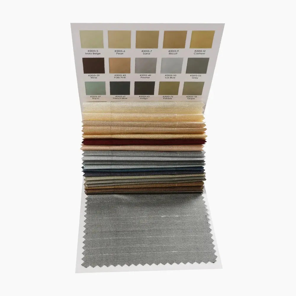 100% Pure Dupioni Silk Fabric Booklet - 22 Vibrant Colors for Sewing, Quilting & DIY Fashion Projects | Premium Quality Silk for Dresses, Scarves & Home Decor