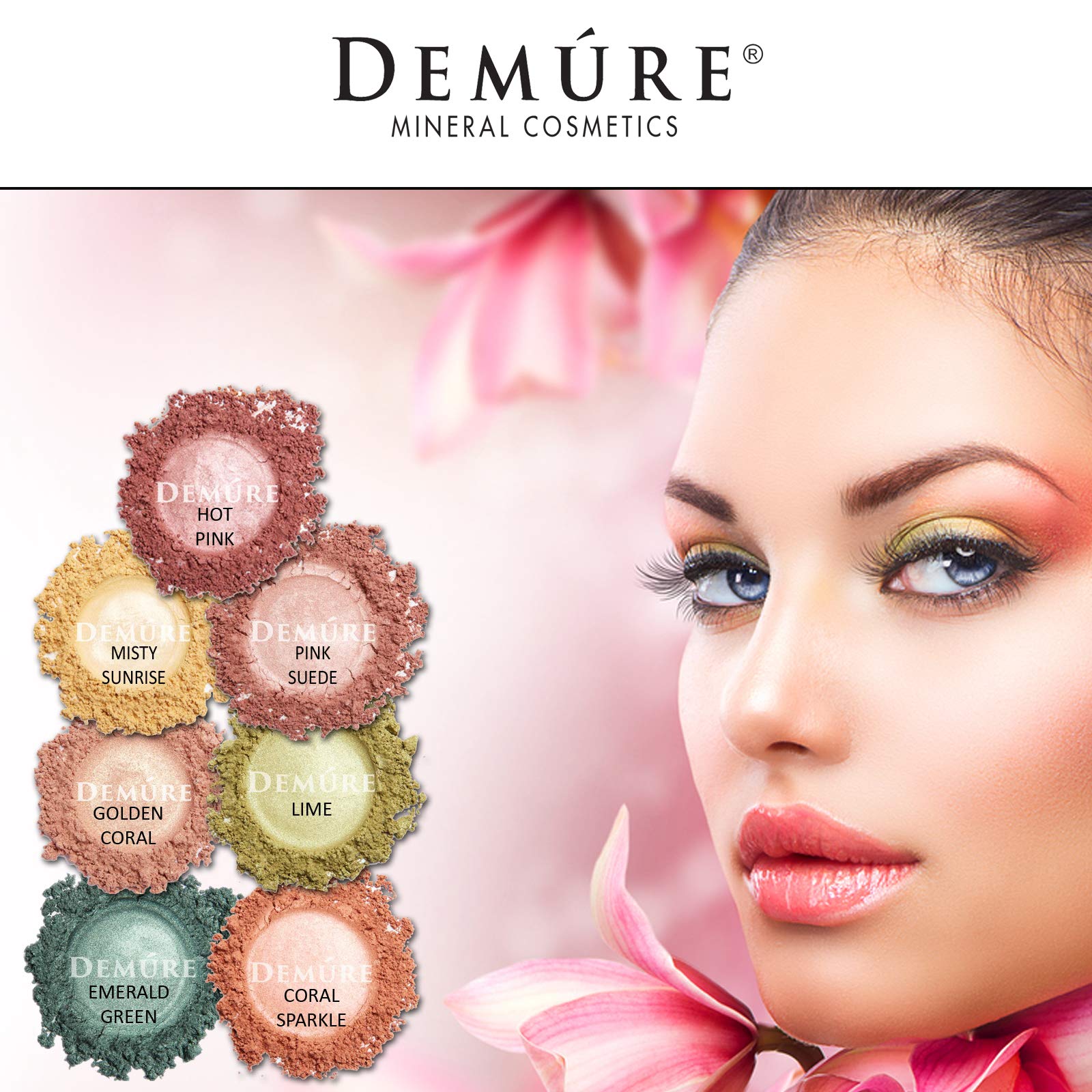 Demure Mineral Make Up Emerald Green Shimmer Loose Powder Glitter Eyeshadow - Professional Long-Lasting Eye Makeup for Party, Night Out & Special Occasions