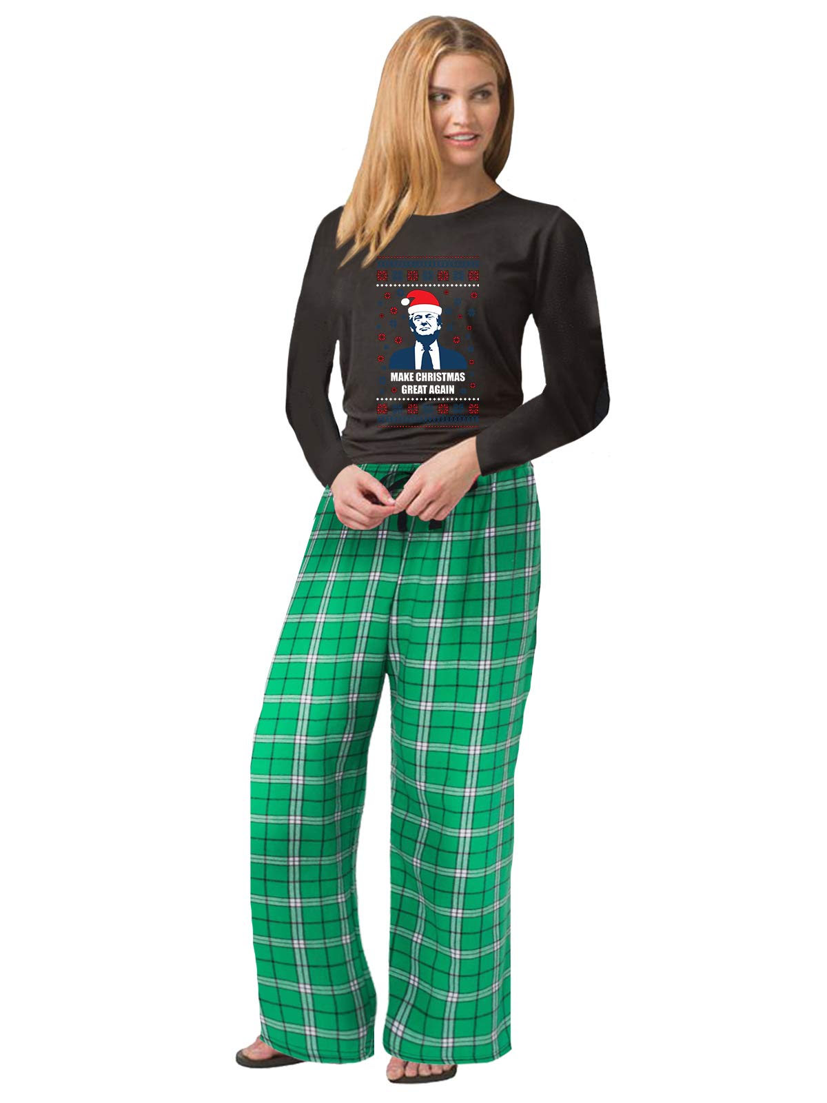 Trump Christmas Pajamas for Women - Patriotic Holiday Sleepwear for Family Gatherings