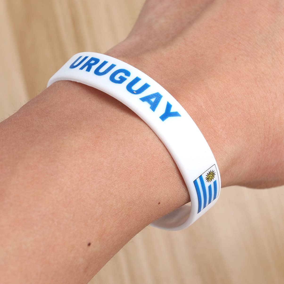 BESTOYARD 6-Pack Uruguay Flag Silicone Wristbands - Patriotic Rubber Bracelets for Sports Games, Football Matches & National Pride - Perfect for Fans, Races & International Events