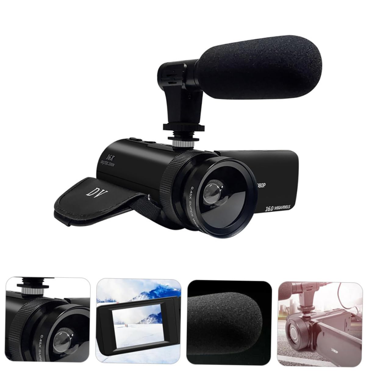 Abaodam 2 Pack HD Digital Video Camera Recorder with Microphone - Portable DVR Camcorder for Vlogging, Travel, Home Security & Outdoor Adventures