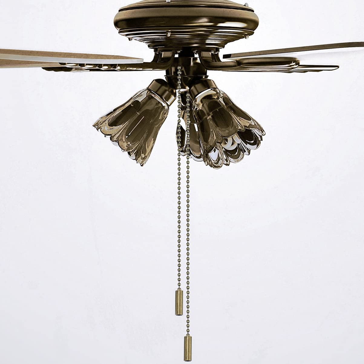 OSALADI 2-Pack Bronze Beaded Ceiling Fan Chain Extender - Decorative Pendant Light Fixture Extension for Chandeliers & Ceiling Fans | Perfect for Living Room, Bedroom & Dining Room Lighting Upgrade
