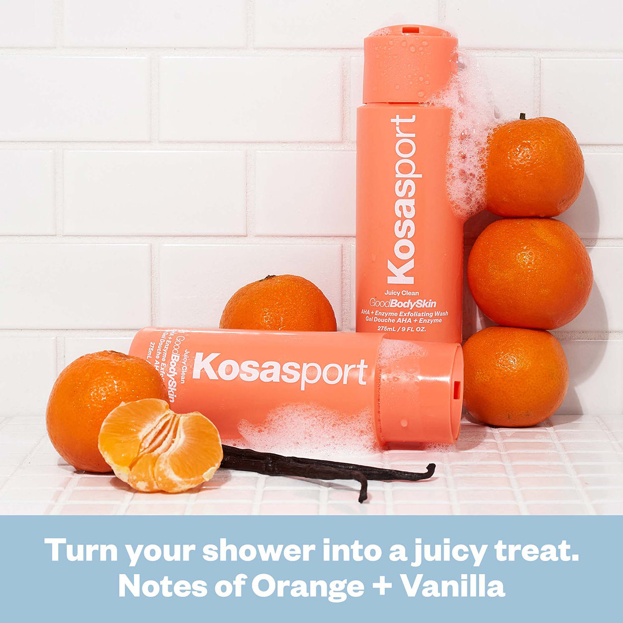 AHA & Enzyme Exfoliating Body Wash for Smooth Skin - Gentle Cleansing & Dead Skin Removal - Perfect for Daily Shower & Post-Workout Refreshment