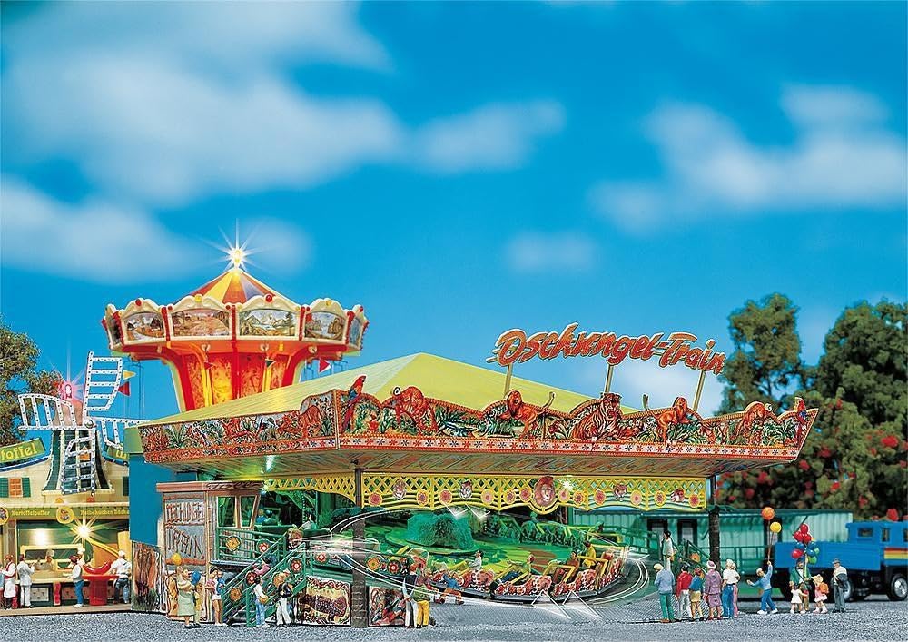 Faller 140433 HO Scale Jungle Train Roundabout Model Building Kit - Perfect for Model Train Layouts and Diorama Scenes
