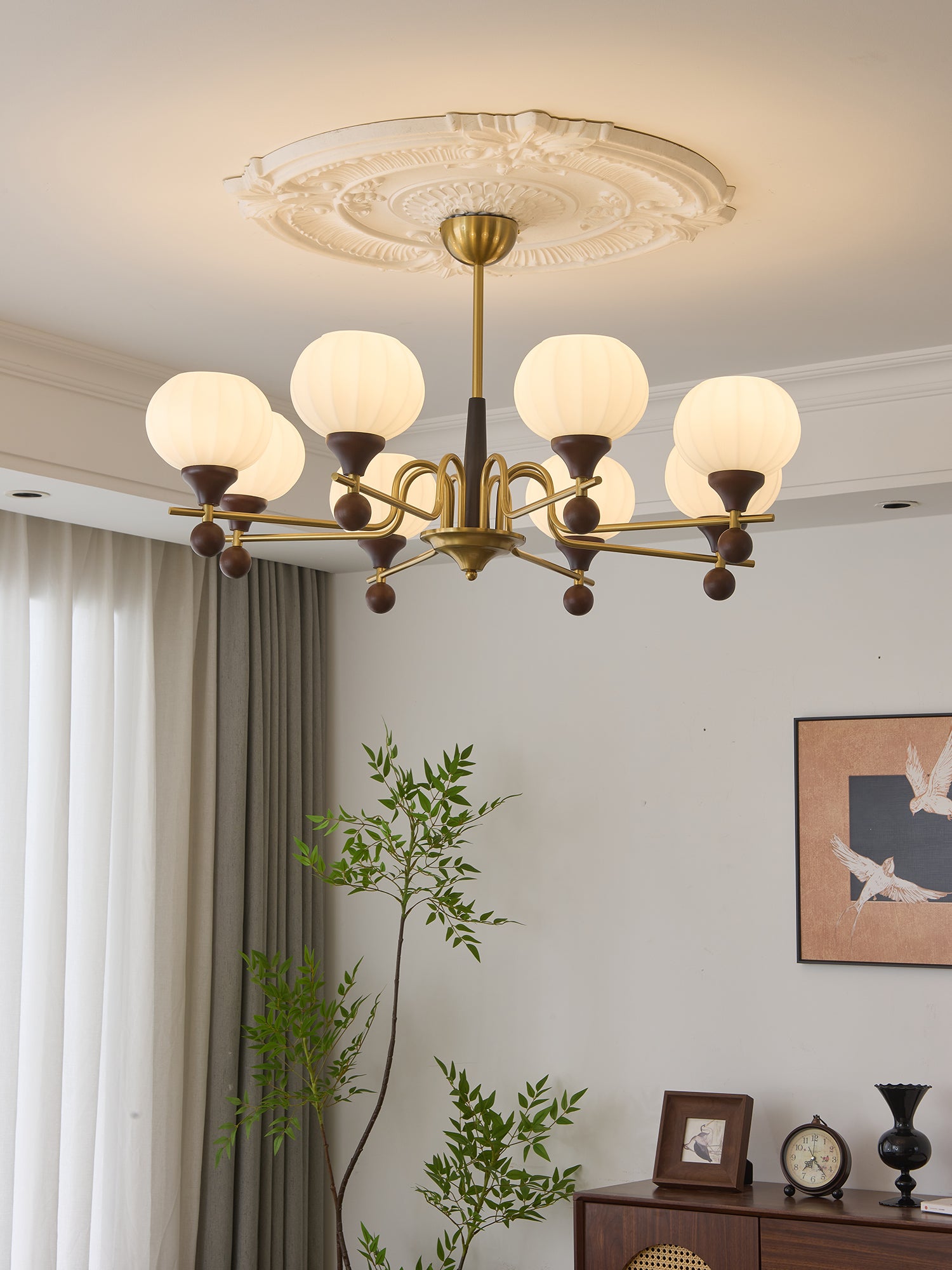 Elegant Ceylian Crystal Chandelier - Modern Ceiling Light Fixture for Dining Room, Bedroom & Living Room Decor - Perfect for Home, Wedding & Event Lighting