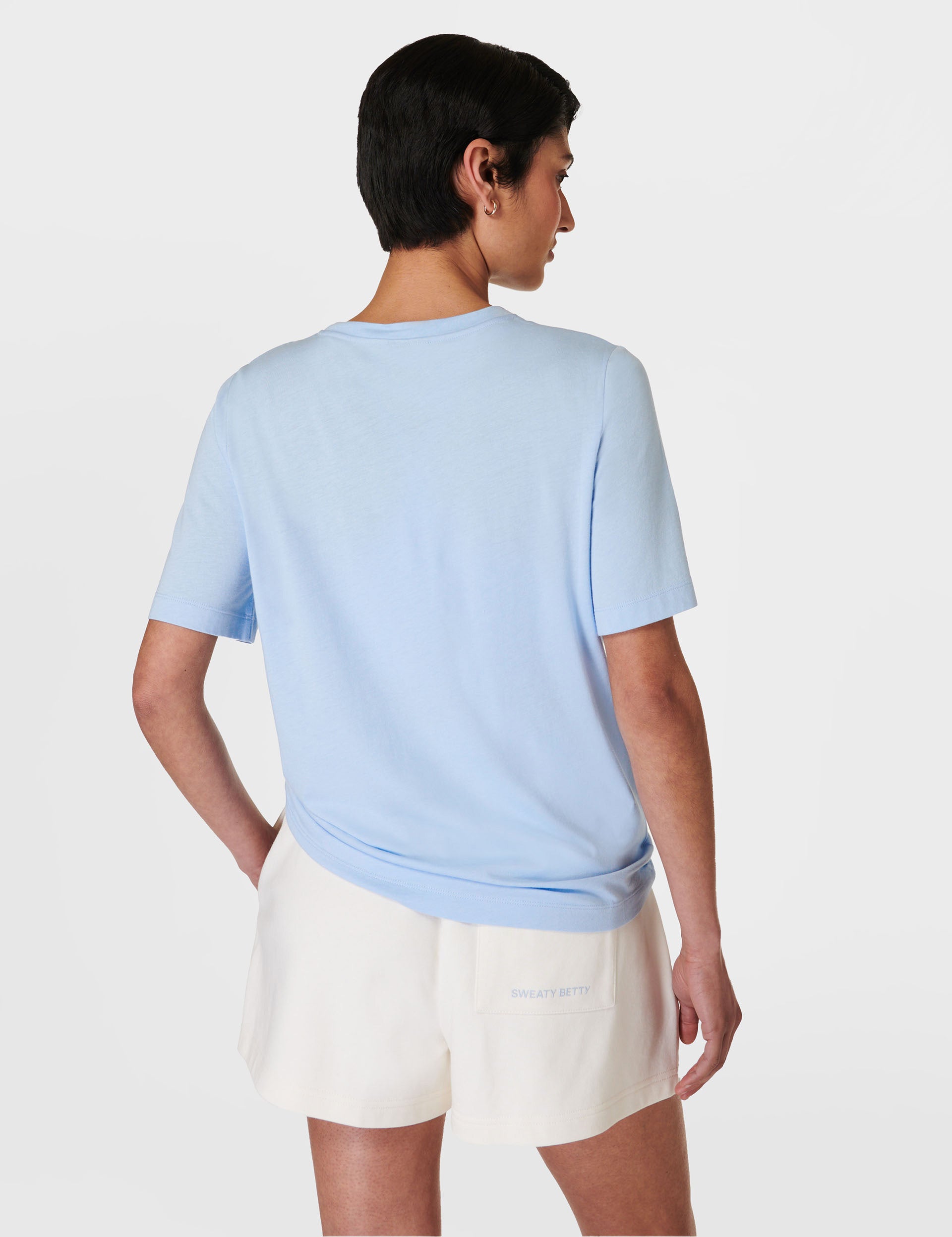 Essential Crew Neck T-Shirt for Men & Women | Soft Cotton Comfort | Breeze Blue Color | Perfect for Casual Wear, Gym & Everyday Outfits