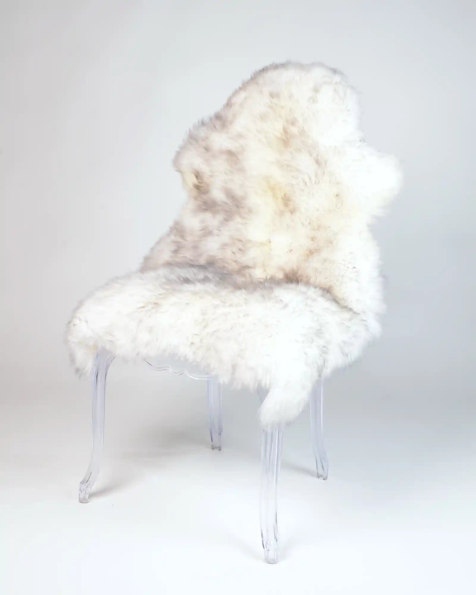 Luxury Grey Mist Dyed Single Sheepskin Rug - Soft & Plush Natural Sheepskin for Living Room, Bedroom, or Nursery Decor