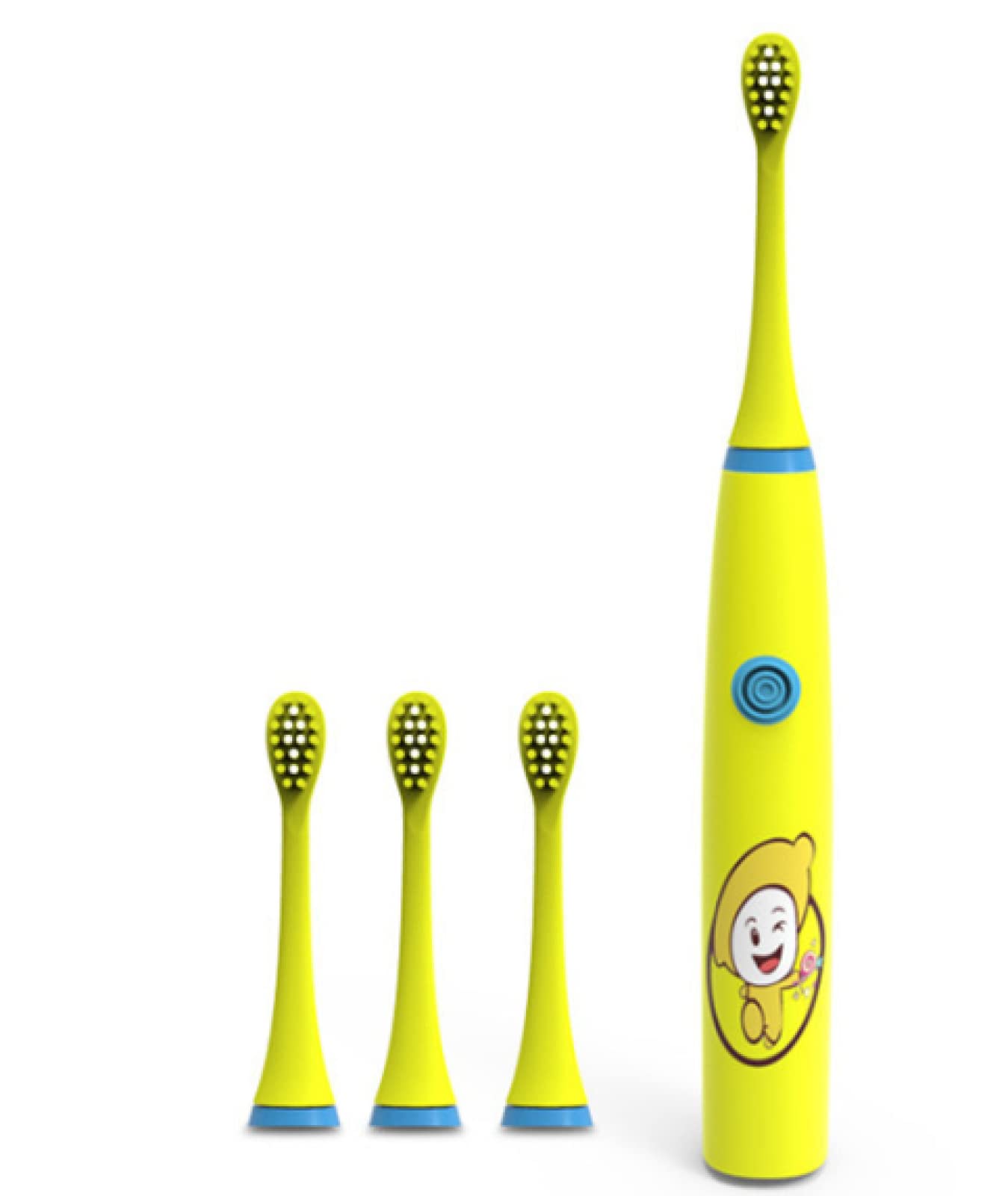Kids Electric Toothbrush - Rechargeable Waterproof Sonic Toothbrush with Soft Bristles, USB Charging, Cartoon Design (Yellow) | Perfect for Home, Travel & Daily Oral Care for Children