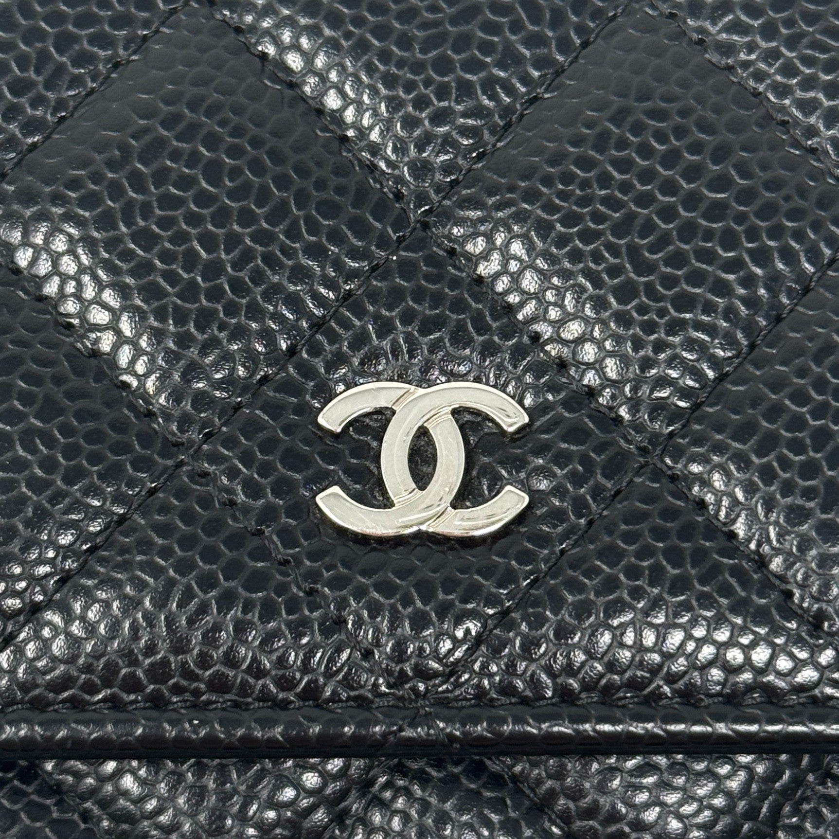 Chanel Black Quilted Caviar Leather Wallet on Chain Crossbody Bag - Elegant & Luxurious for Parties, Dating & Evening Events