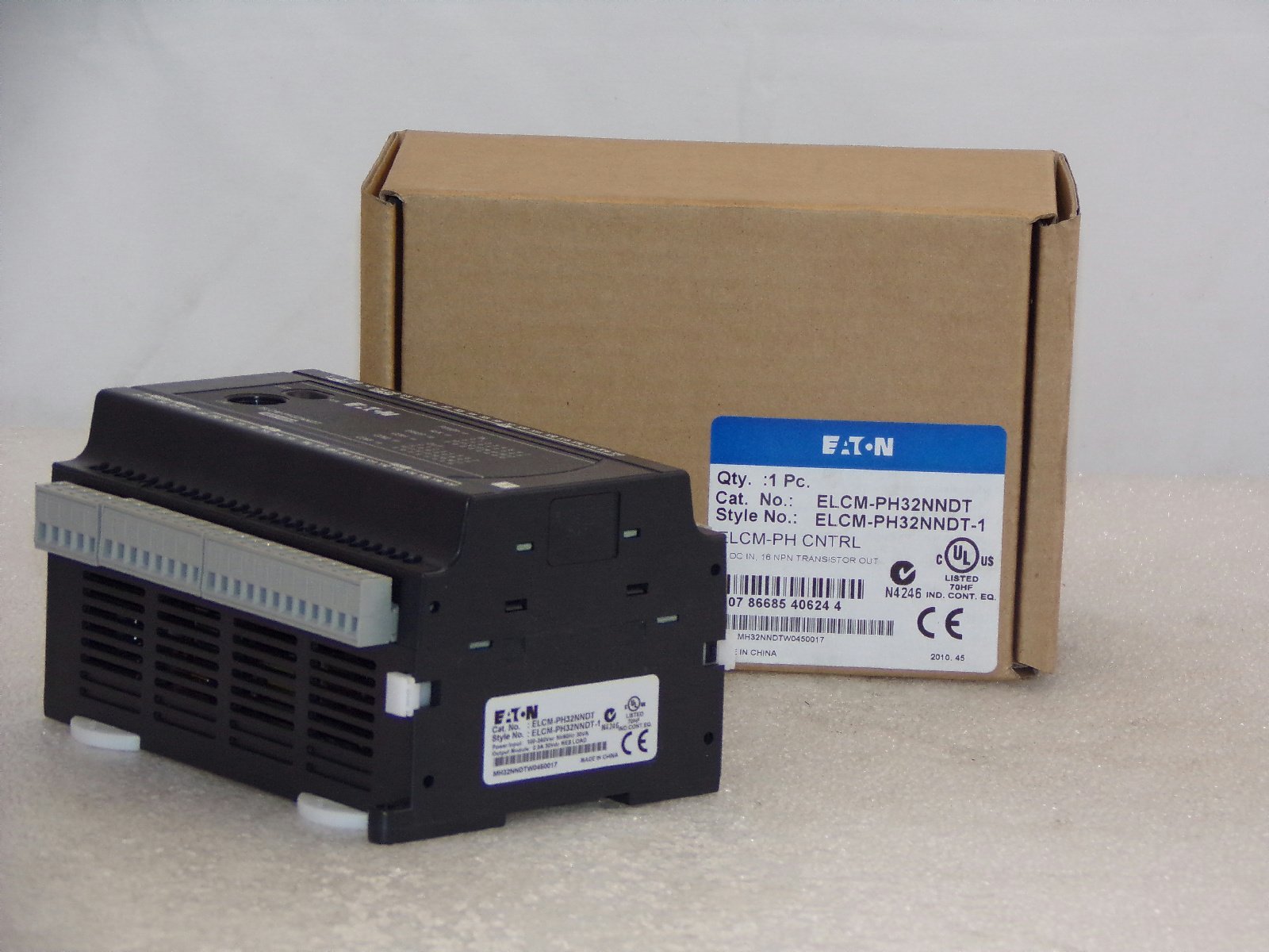 EATON ELCM-PH32NNDT Programmable Logic Controller - 32 I/O, 110VAC, 400mA at 24VDC - Industrial Automation & Control System for Manufacturing & Machinery