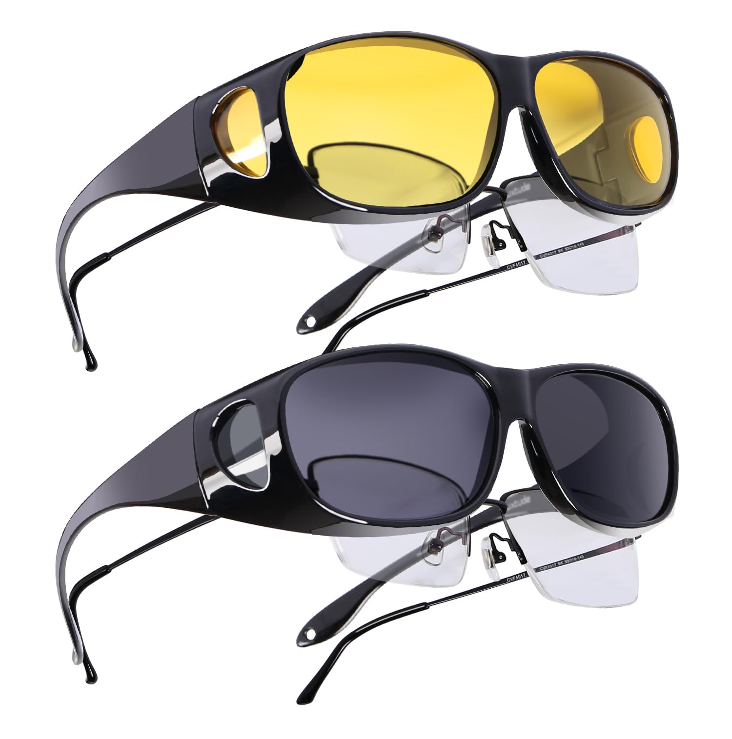 Luxtude Polarized Wrap Around Sunglasses for Men & Women - Fit Over Glasses, 100% UV Protection for Day & Night Wear - Perfect for Driving, Outdoor Sports & Fashion Accessories