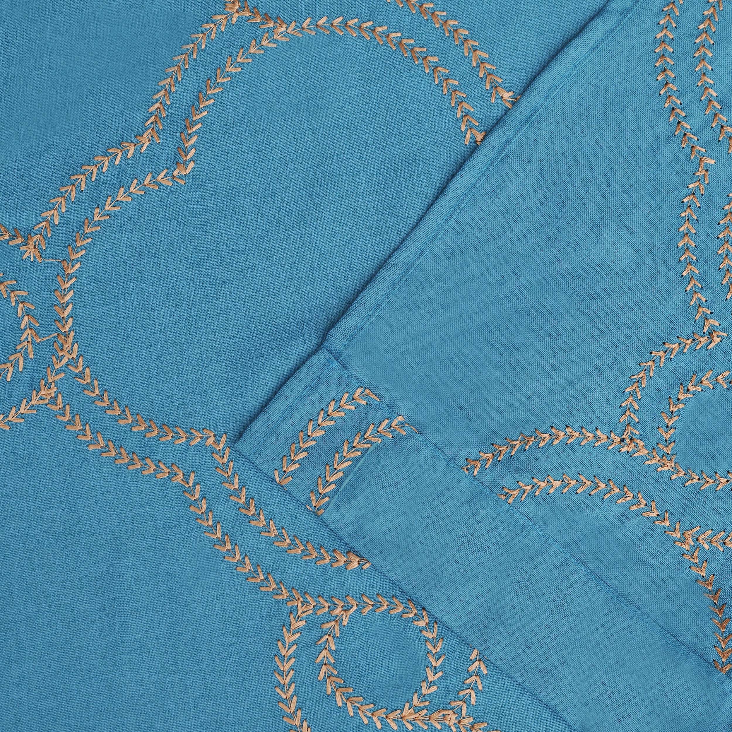 Embroidered Moroccan Sheer Grommet Curtain Set - Elegant Window Treatments for Living Room, Bedroom & Boho Home Decor