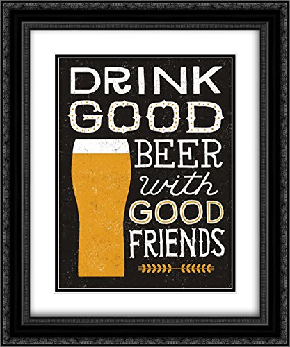 Michael Mullan 15x17 Black Ornate Framed Double Matted Museum Art Print - Craft Beer IV Poster - Perfect for Home Bar Decor, Man Cave Wall Art & Brewery Themed Gifts