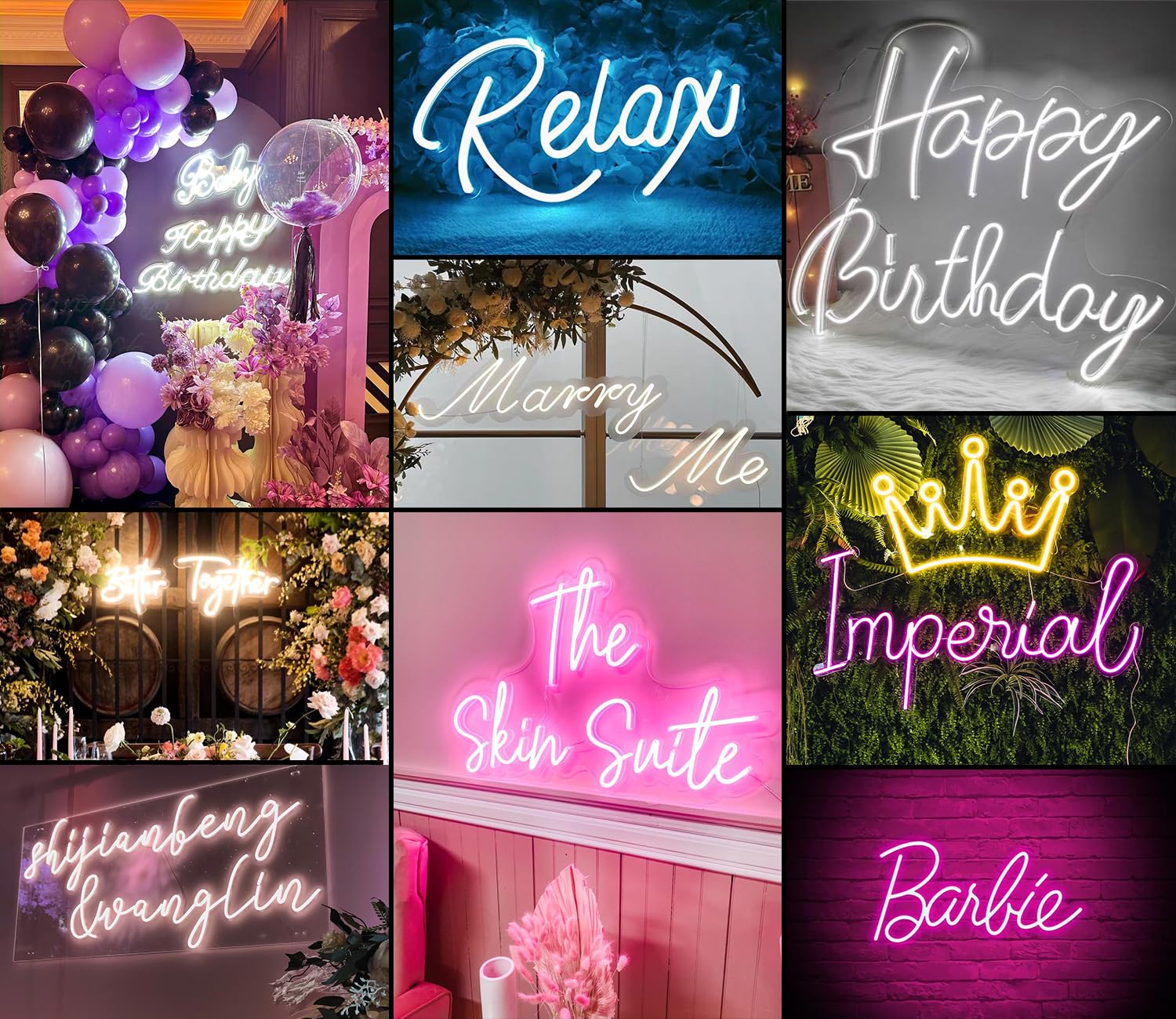 Custom Neon Signs - Personalized LED Neon Sign Lights for Bedroom Wall Decor, Wedding & Birthday Party Decorations - Unique Gift Ideas for Home, Office & Events