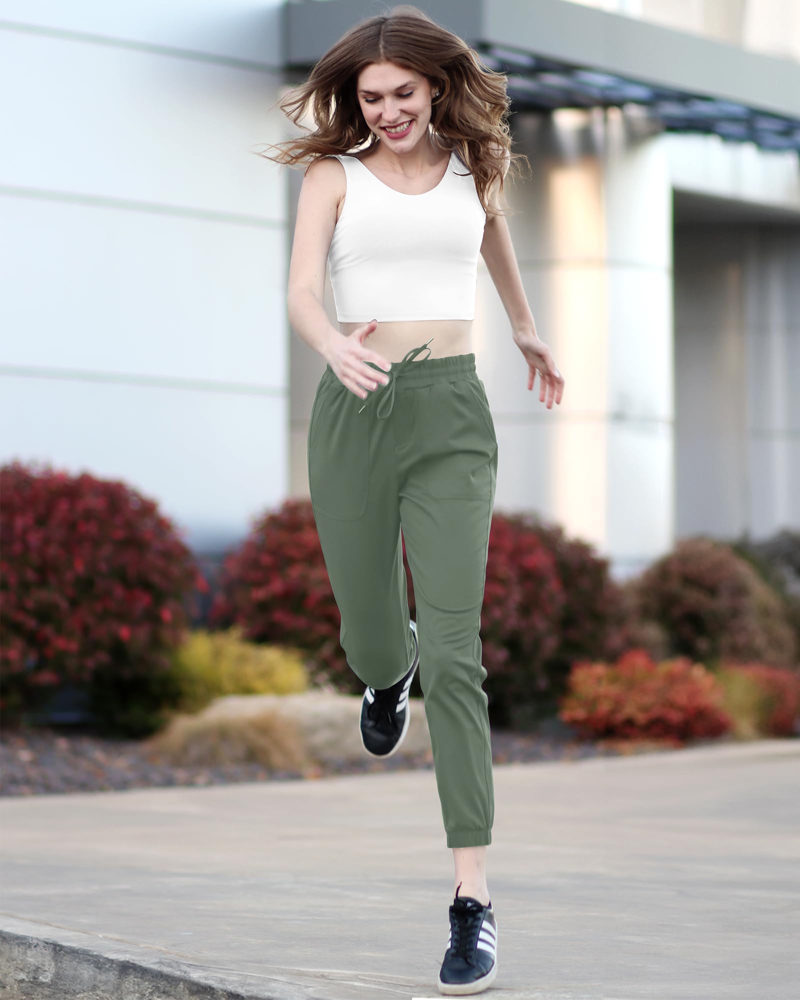 G4Free Women's Jogger Scrubs with Pockets - Drawstring Golf Athletic Pants & Cinch Bottom Sweatpants (Petite/Regular/Tall) - Perfect for Nursing, Medical Work, Golf & Casual Wear