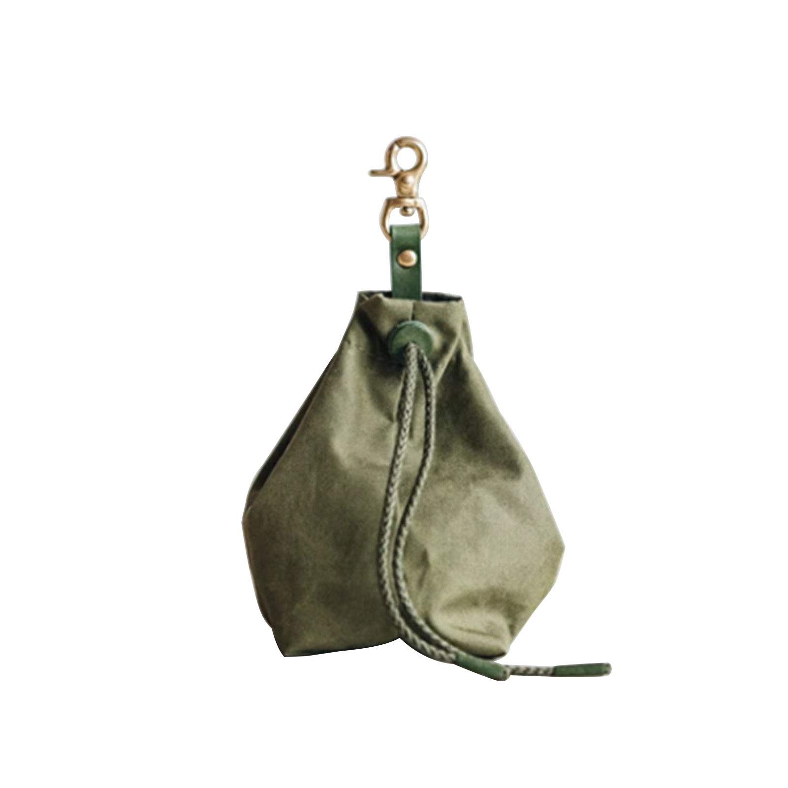 Portable Dog Treat Pouch for Training - Hands-Free Dog Leash Treat Bag with Clip - Snack Storage Holder for Walks & Outdoor Adventures (Green)