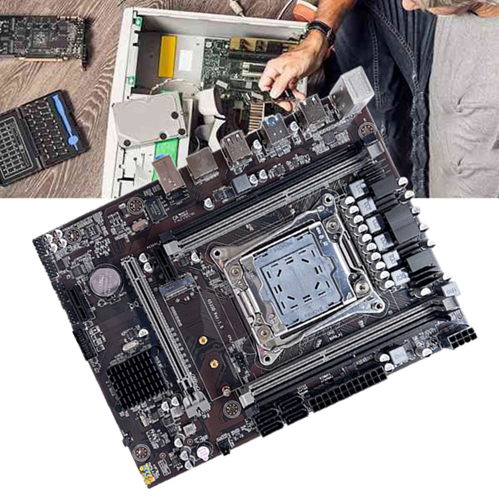 XIDIT X99 Motherboard LGA2011-3 - Supports Xeon E5 V3/V4 CPUs & DDR4 RAM (Includes E5-2620 V3 CPU) - Perfect for Gaming PC Builds, Workstations, and Server Applications