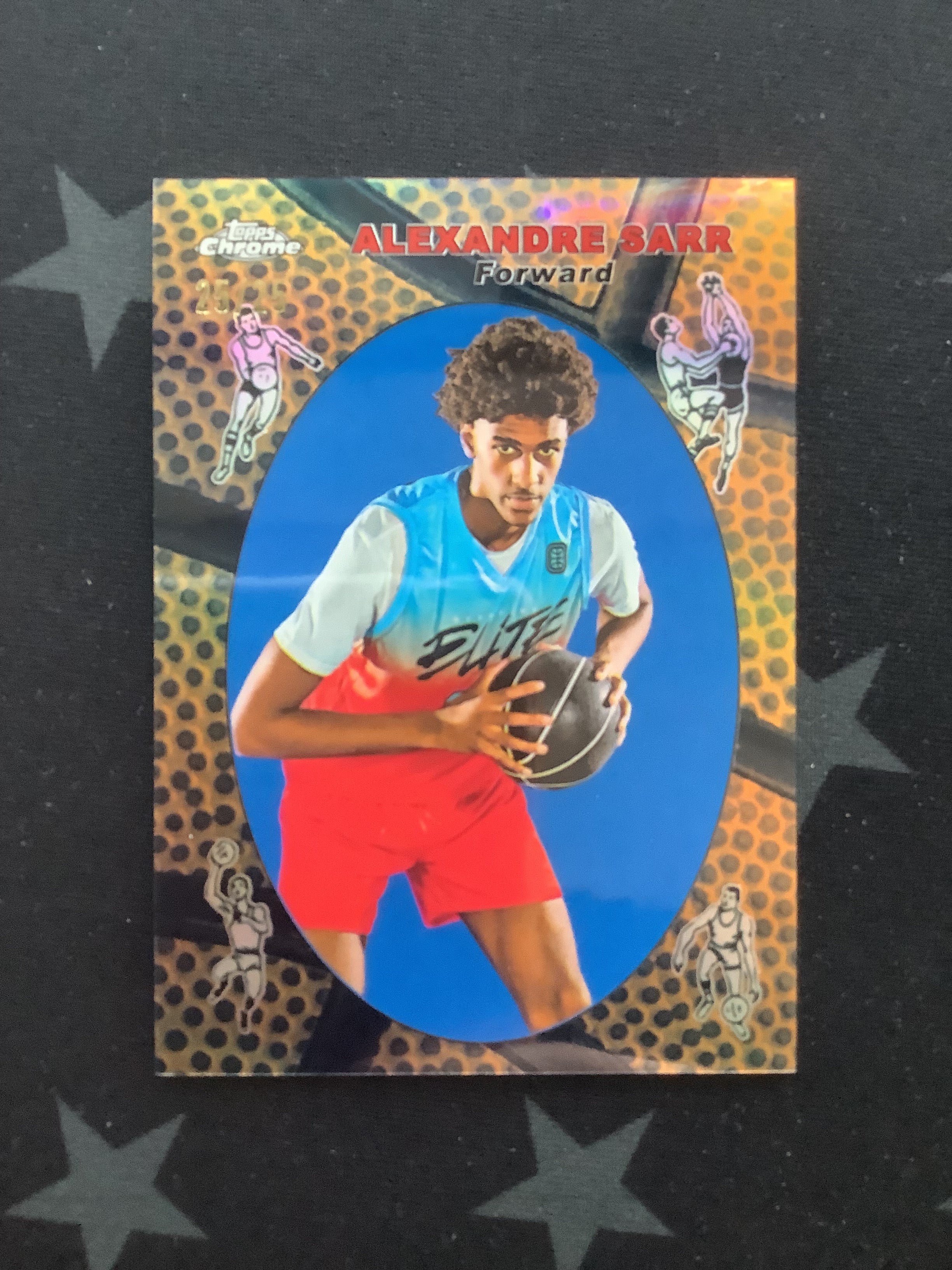 2021 Topps Chrome OTE Overtime Elite Orange Basketball Refractor Card #25/25 - Alexandre Sarr Rare Collectible for Basketball Fans & Card Collectors - Perfect for Display, Investment, and Trading