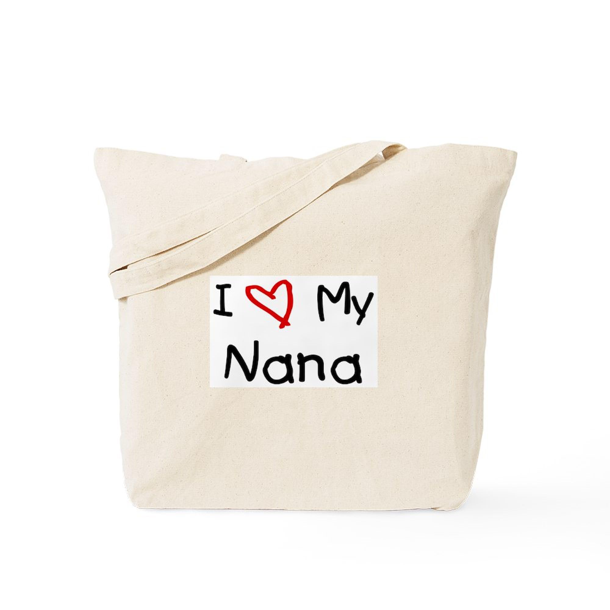 I Love My Nana Tote Bag - Natural Canvas Reusable Shopping Bag for Groceries, Beach & Everyday Use | CafePress