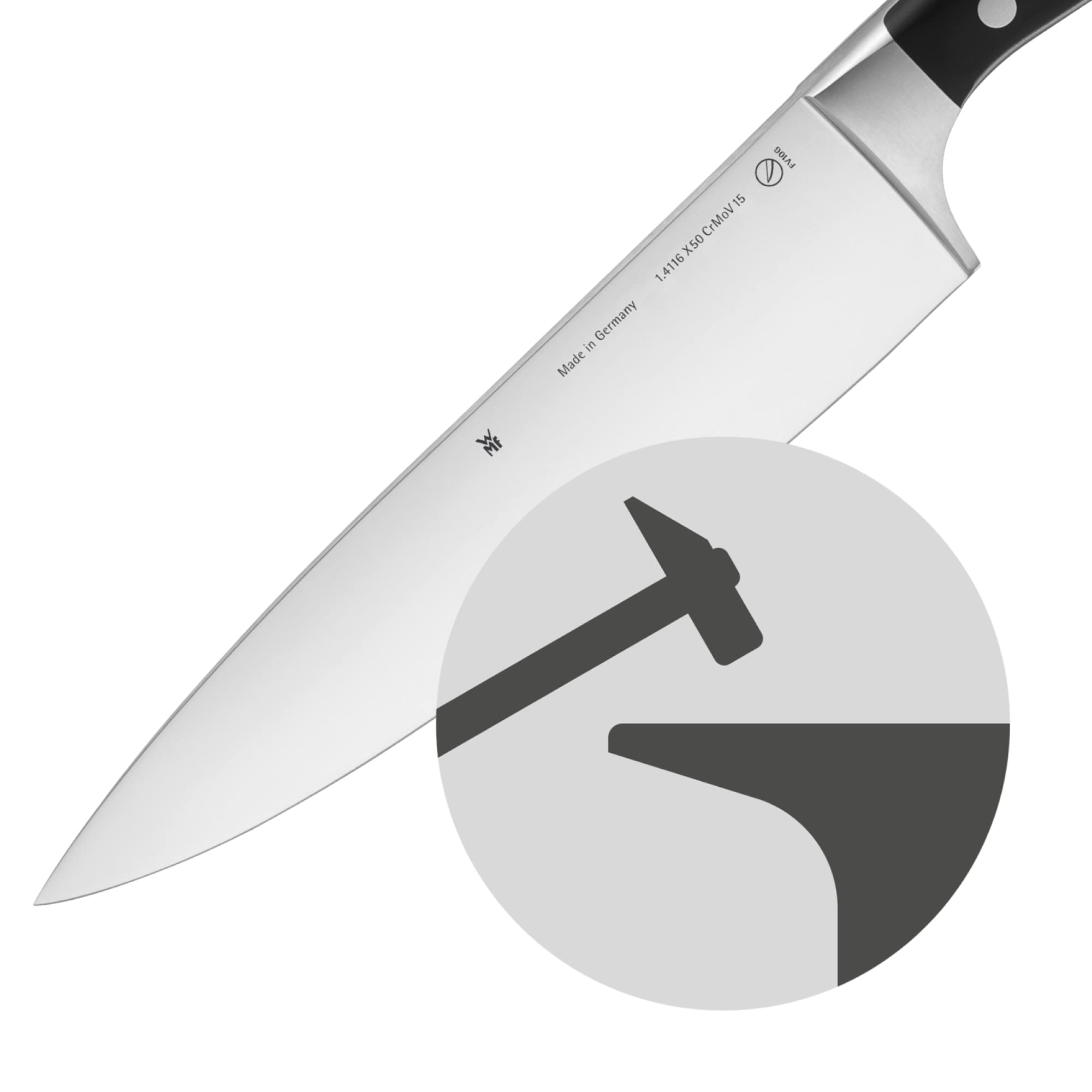 WMF Premium Bread Knife - 31.5cm German-Made with Double Shaft Grinding, Brugemeter Technology & XL Handle (20cm Blade) - Perfect for Artisan Breads, Pastries & Professional Kitchens